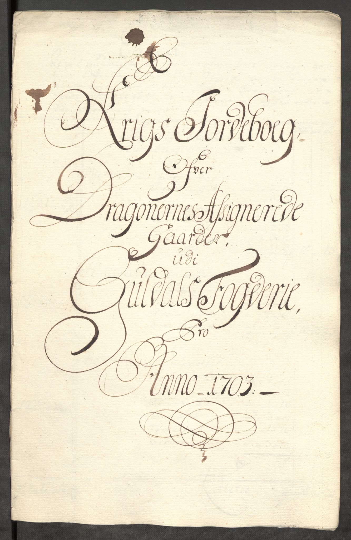 Rentekammeret inntil 1814, Reviderte regnskaper, Fogderegnskap, RA/EA-4092/R60/L3953: Fogderegnskap Orkdal og Gauldal, 1703, p. 378