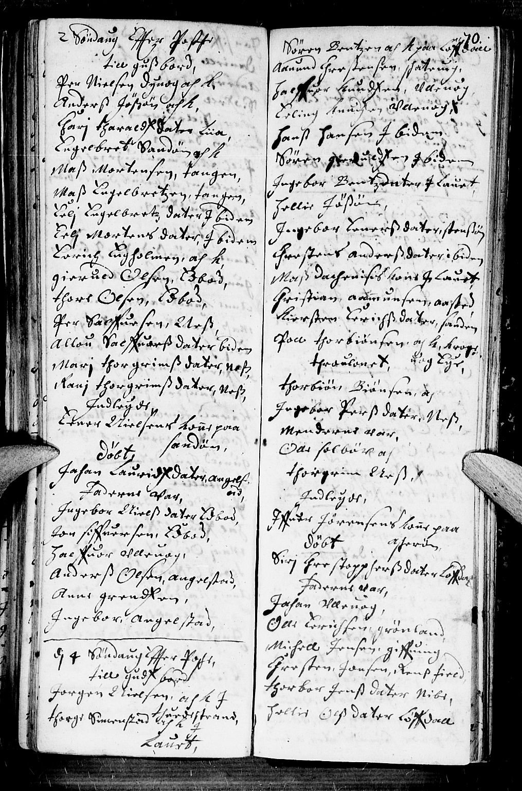 Dypvåg sokneprestkontor, AV/SAK-1111-0007/F/Fb/Fba/L0001: Parish register (copy) no. B 1, 1699-1706, p. 70