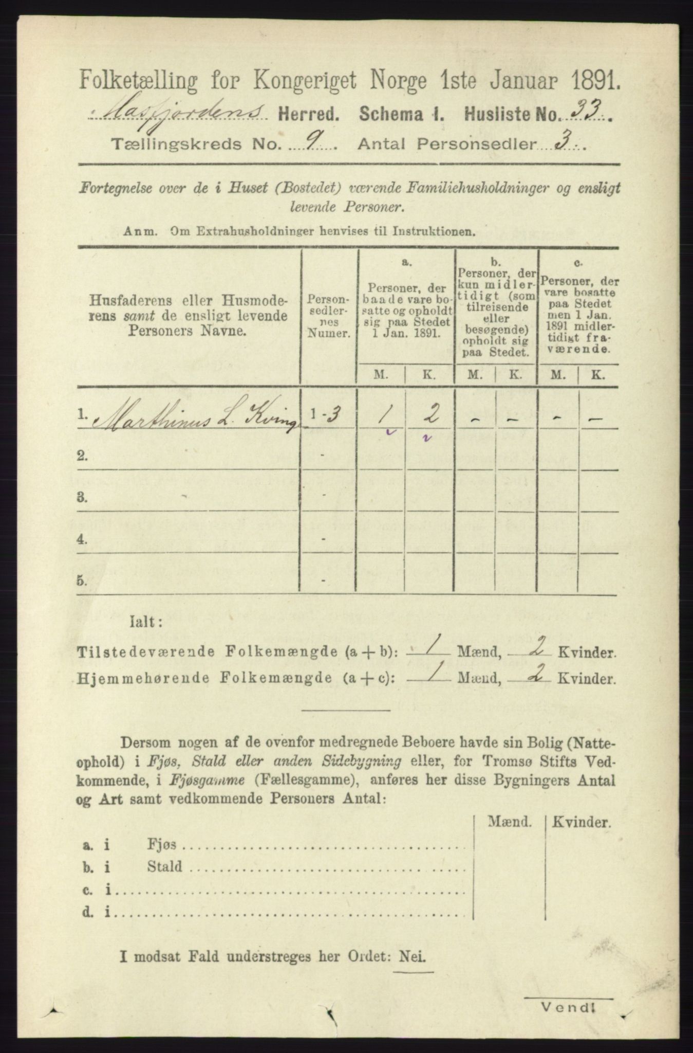 RA, 1891 census for 1266 Masfjorden, 1891, p. 1723