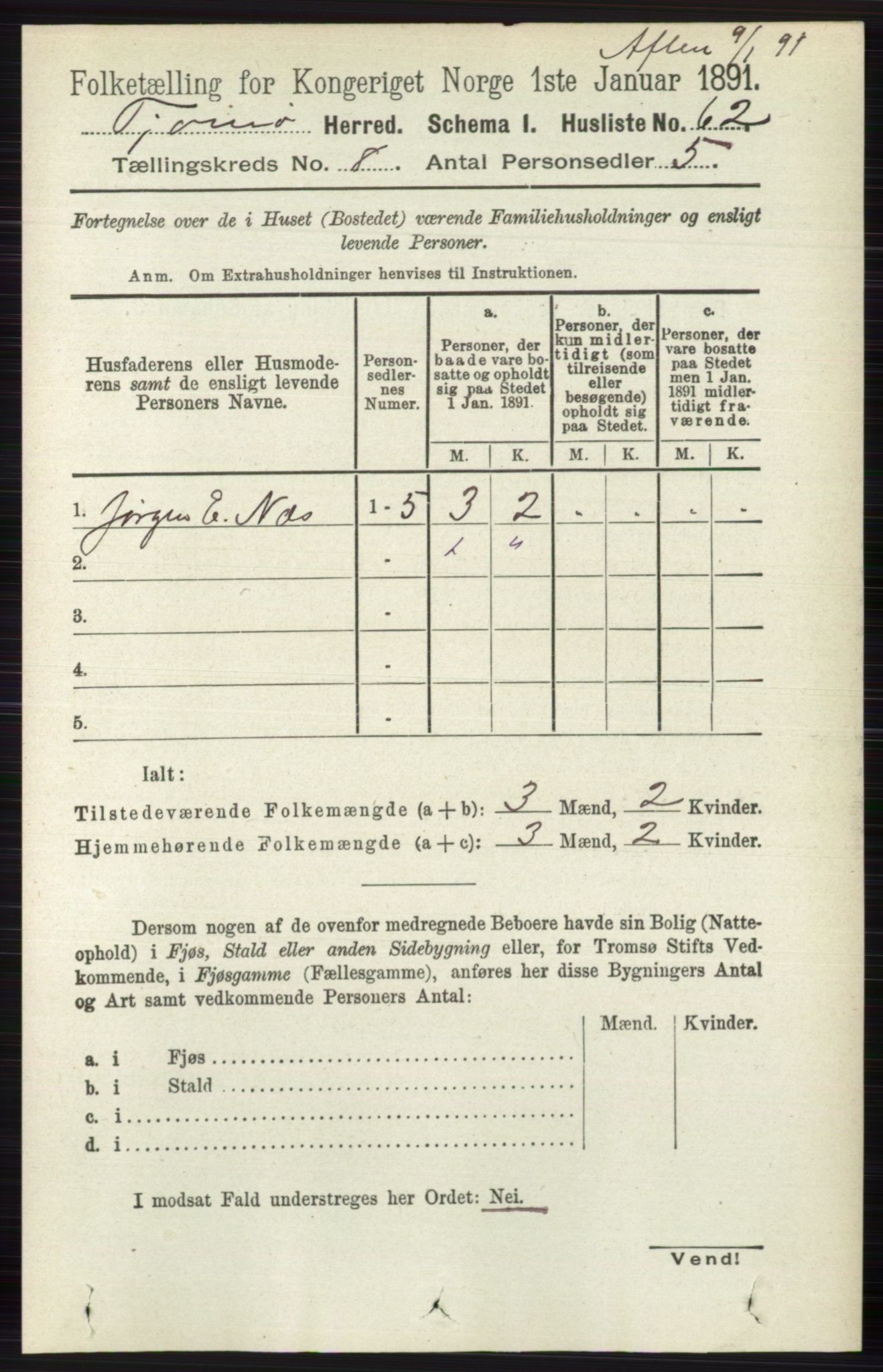 RA, 1891 census for 0723 Tjøme, 1891, p. 2782