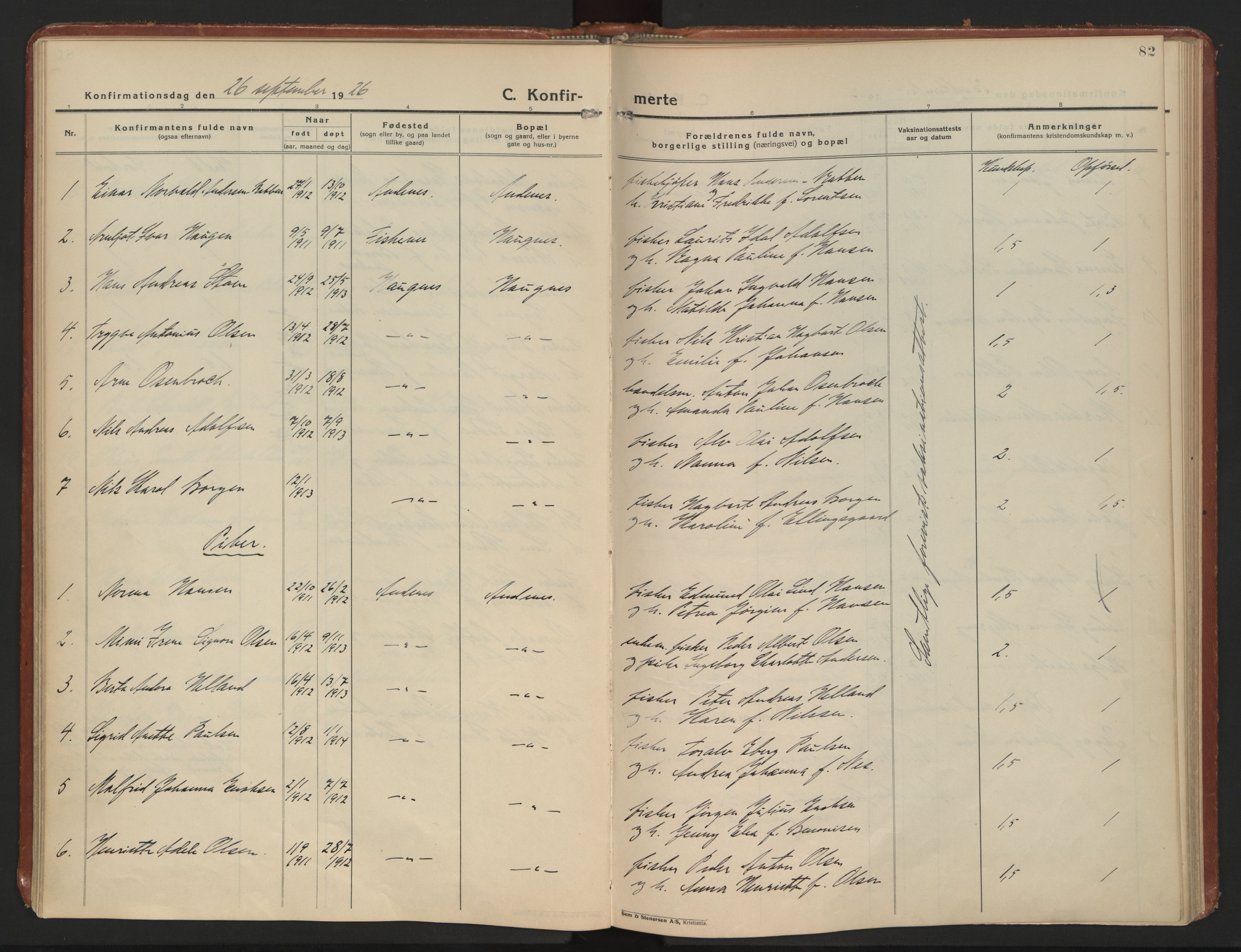 Ministerialprotokoller, klokkerbøker og fødselsregistre - Nordland, SAT/A-1459/899/L1441: Parish register (official) no. 899A09, 1923-1939, p. 82