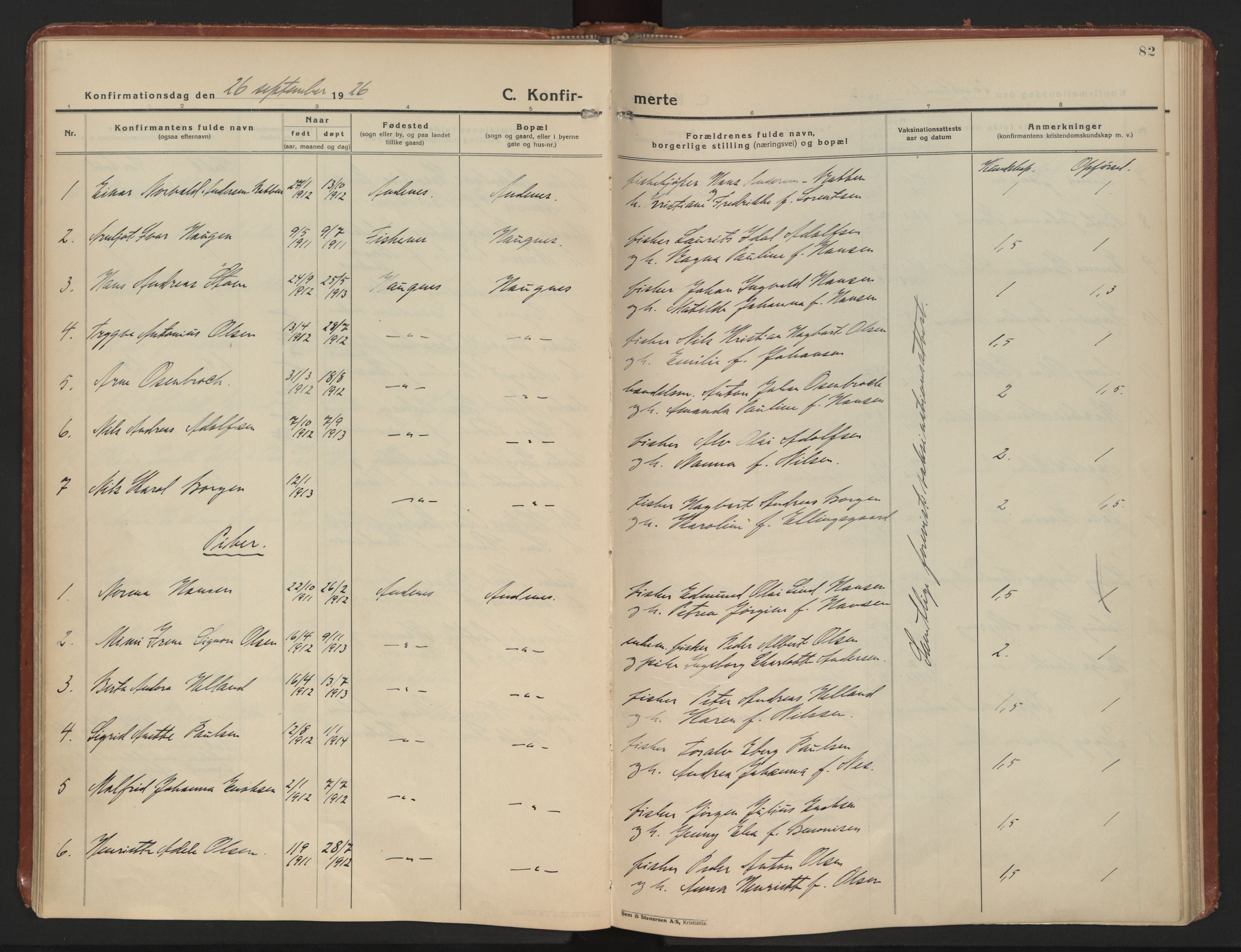 Ministerialprotokoller, klokkerbøker og fødselsregistre - Nordland, AV/SAT-A-1459/899/L1441: Parish register (official) no. 899A09, 1923-1939, p. 82