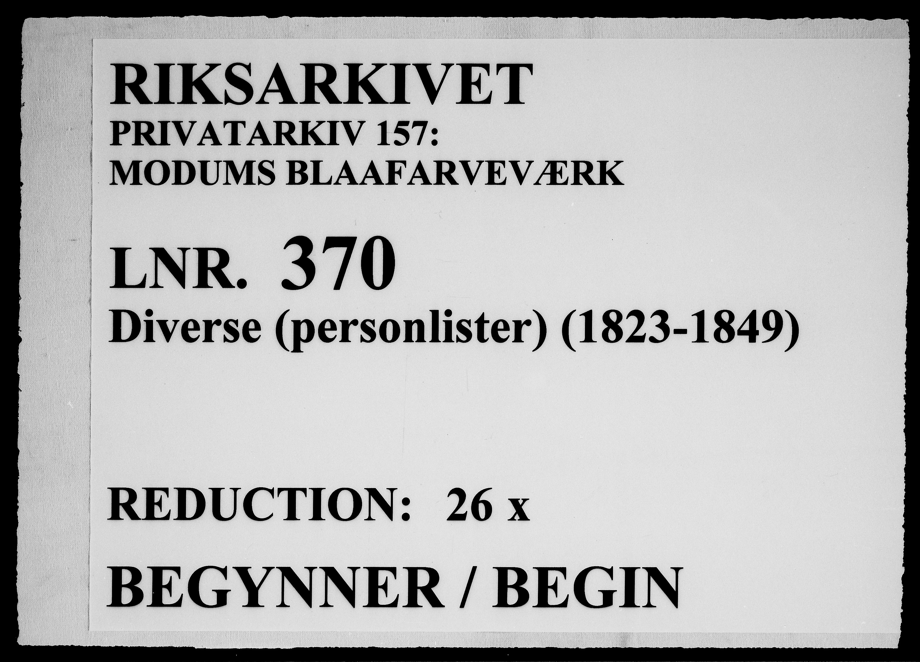 Modums Blaafarveværk, AV/RA-PA-0157/G/Gg/L0370/0015: -- / Subskripsjonsliste for Aamotsundbro, 1823-1849, p. 1