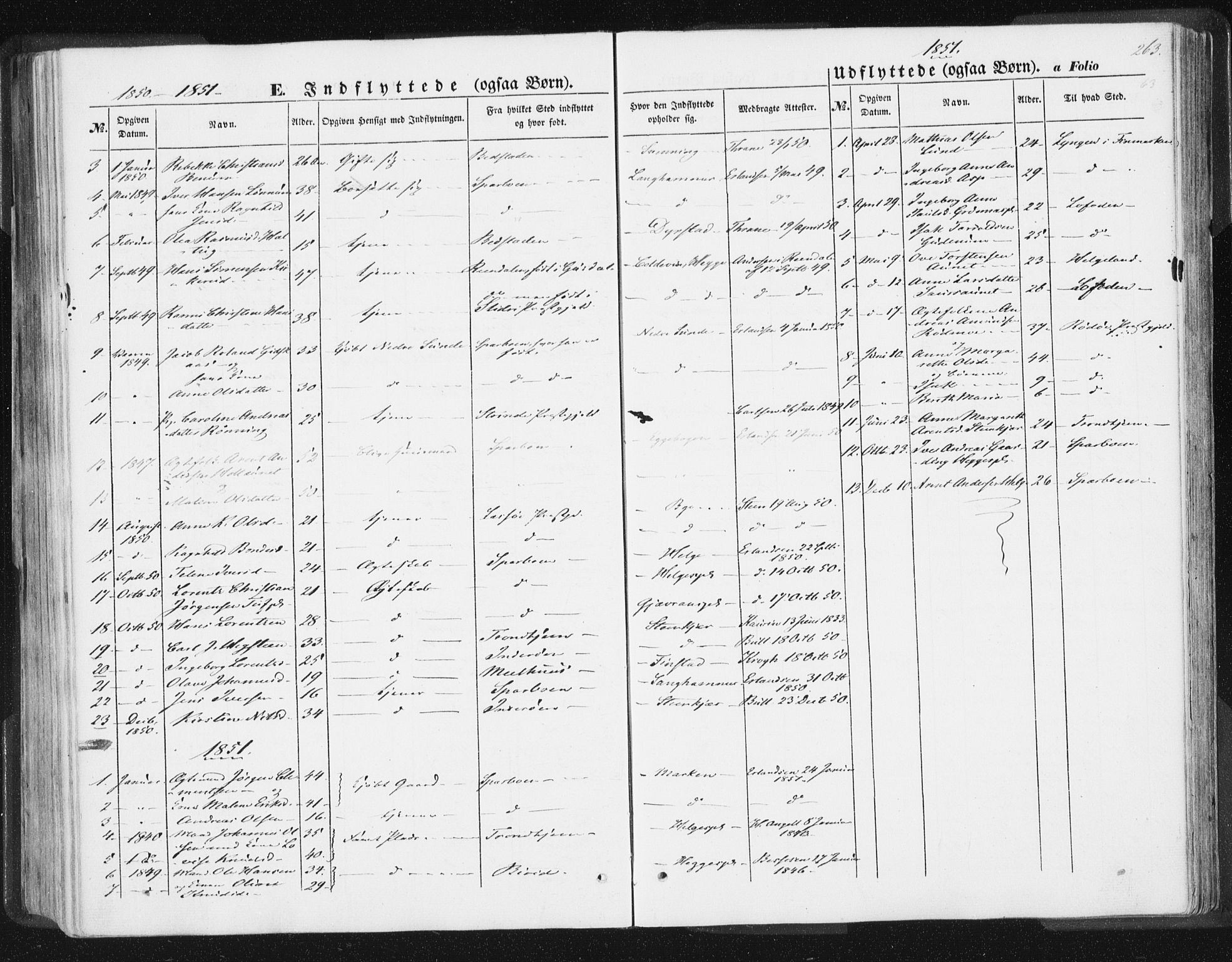 Ministerialprotokoller, klokkerbøker og fødselsregistre - Nord-Trøndelag, SAT/A-1458/746/L0446: Parish register (official) no. 746A05, 1846-1859, p. 263