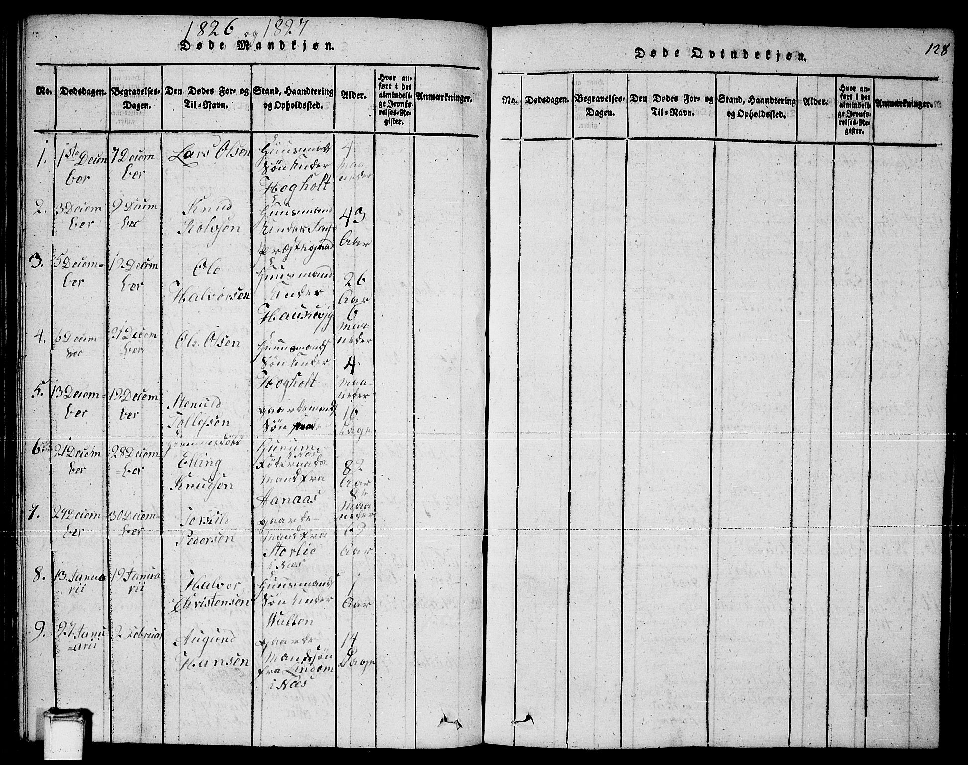 Sauherad kirkebøker, SAKO/A-298/F/Fa/L0005: Parish register (official) no. I 5, 1815-1829, p. 128