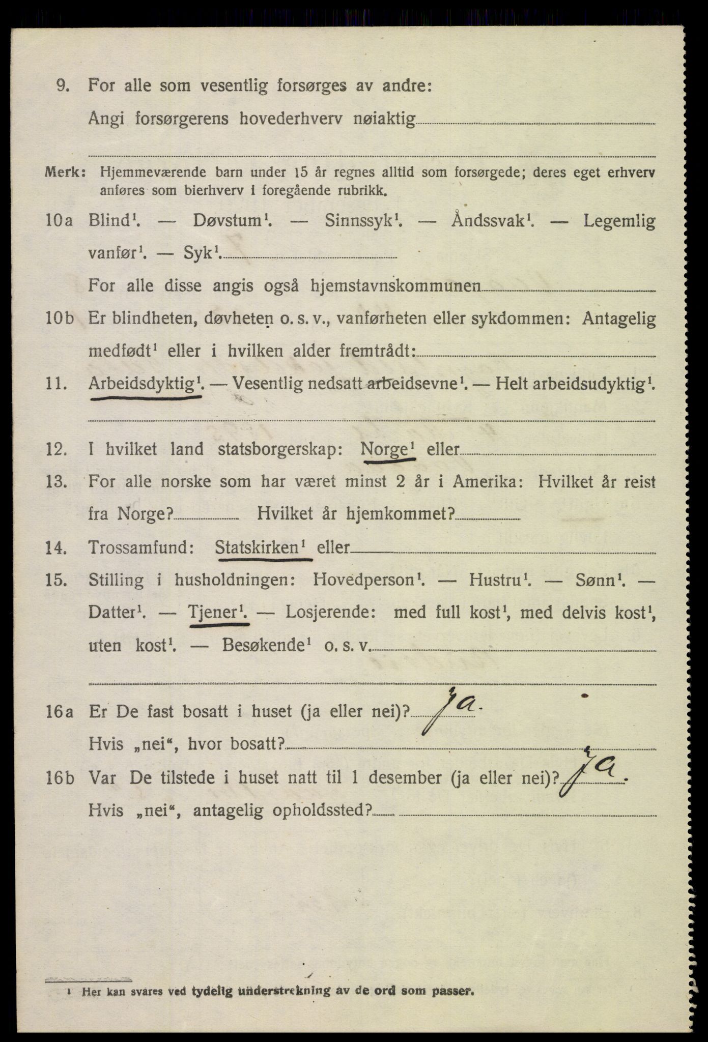SAH, 1920 census for Vågå, 1920, p. 7337