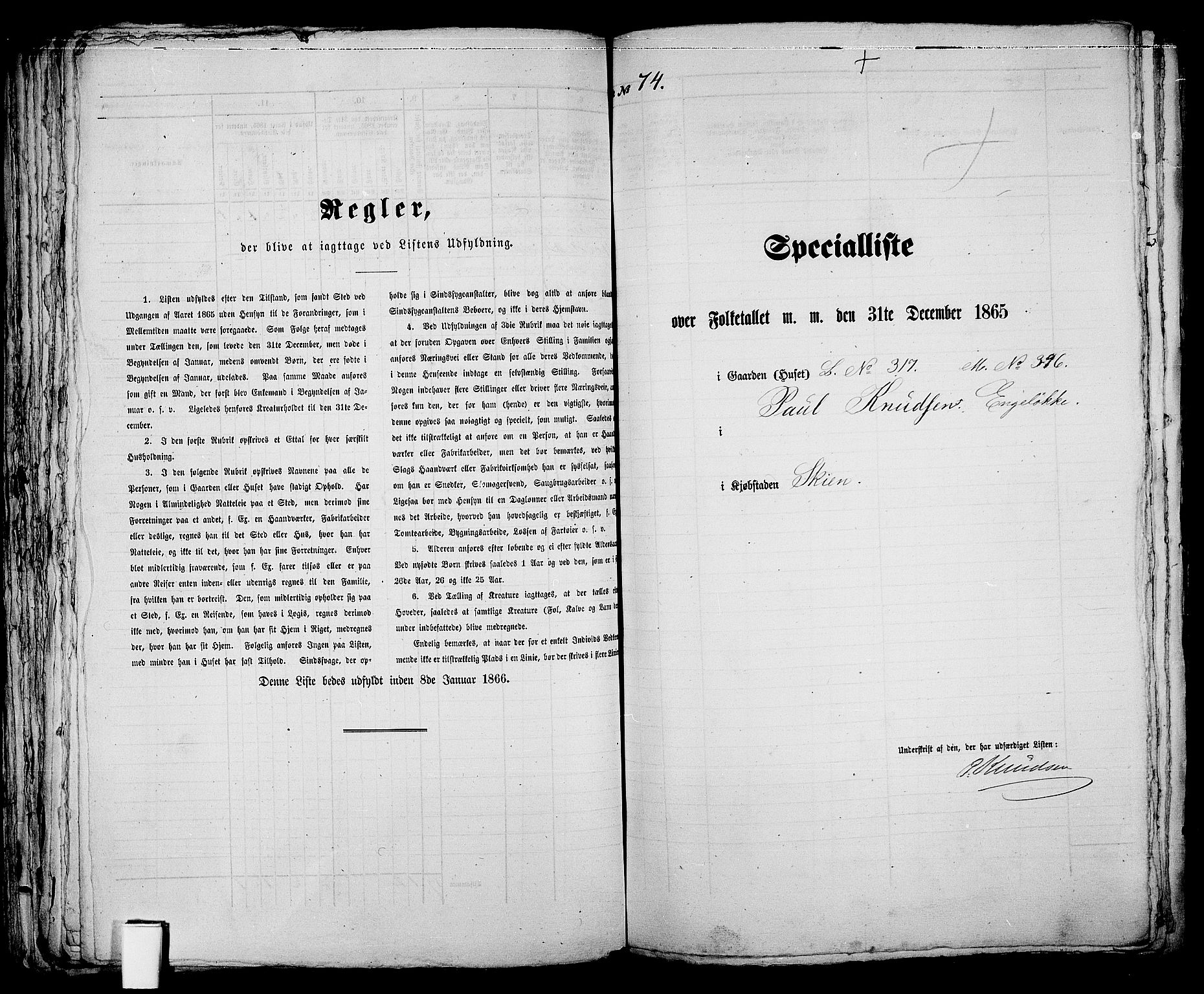 RA, 1865 census for Skien, 1865, p. 159