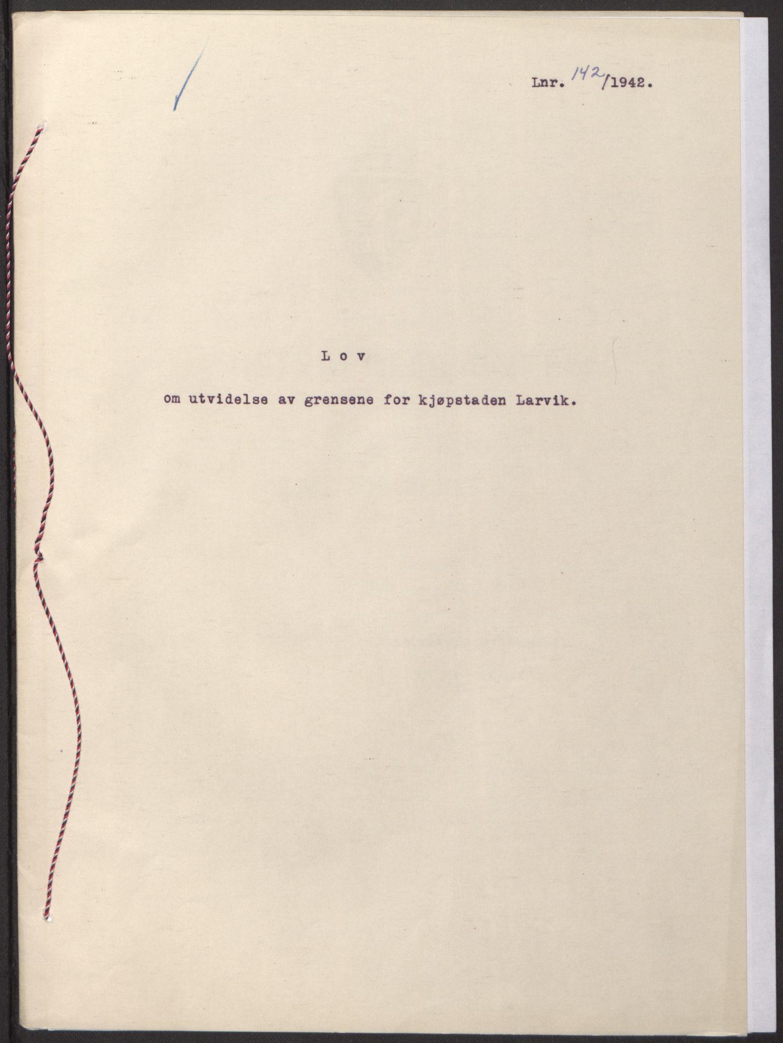 NS-administrasjonen 1940-1945 (Statsrådsekretariatet, de kommisariske statsråder mm), RA/S-4279/D/Db/L0098: Lover II, 1942, p. 112