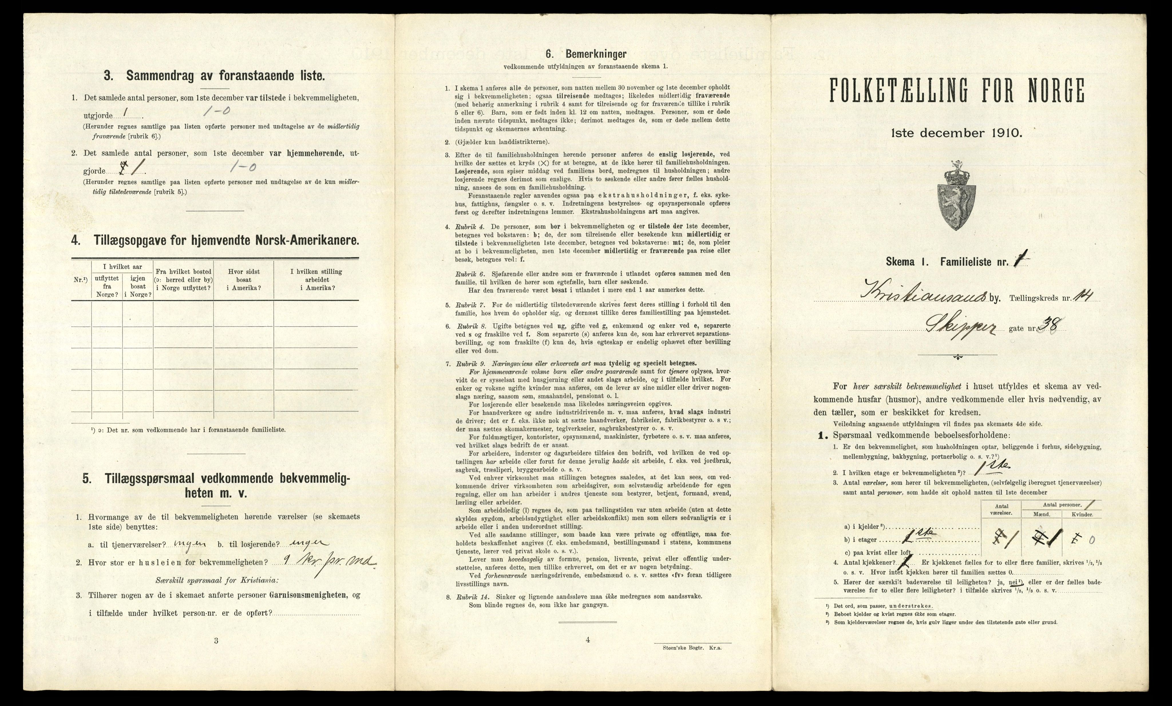 RA, 1910 census for Kristiansand, 1910, p. 3318