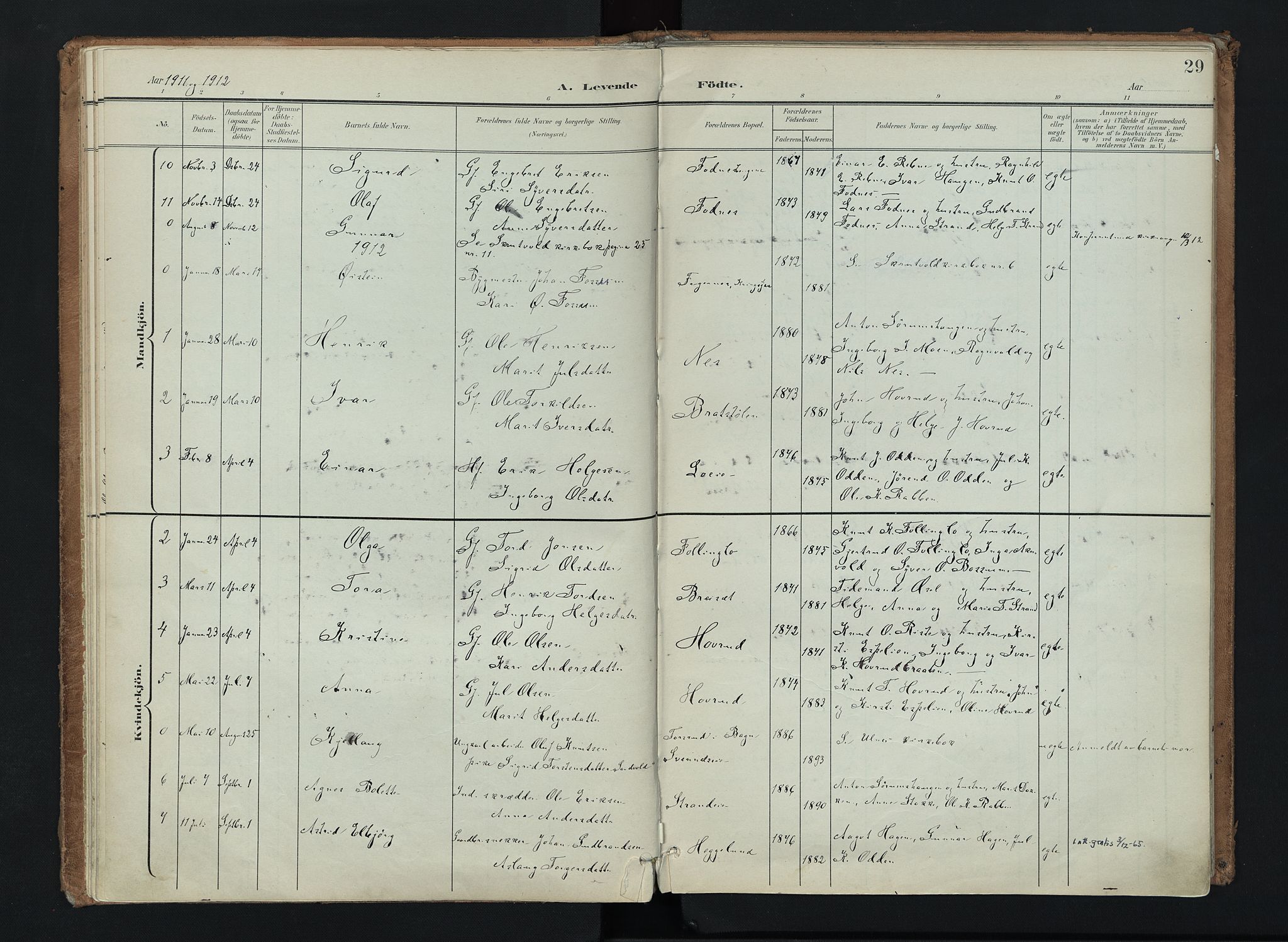 Nord-Aurdal prestekontor, SAH/PREST-132/H/Ha/Haa/L0016: Parish register (official) no. 16, 1897-1925, p. 29