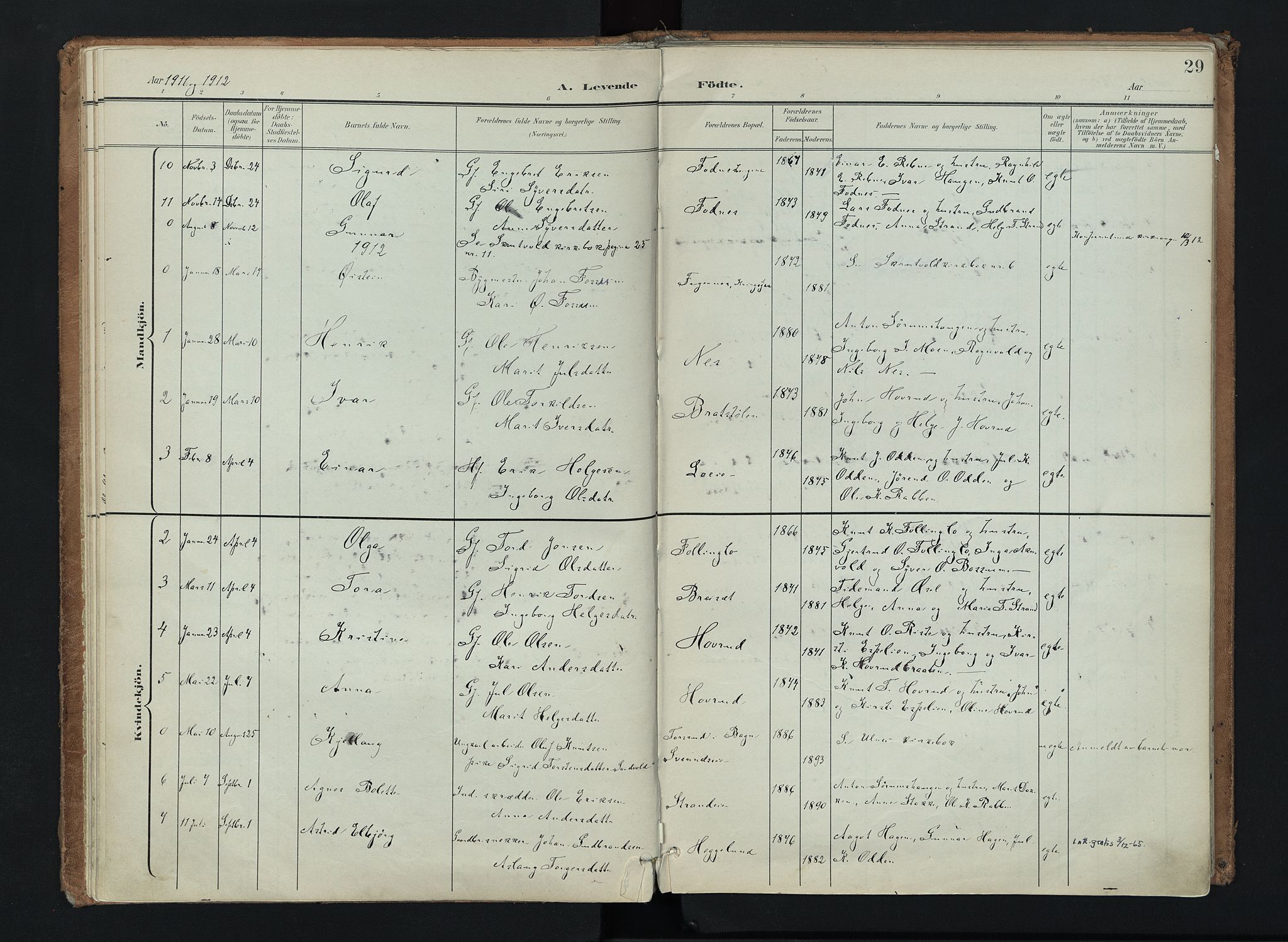 Nord-Aurdal prestekontor, AV/SAH-PREST-132/H/Ha/Haa/L0016: Parish register (official) no. 16, 1897-1925, p. 29