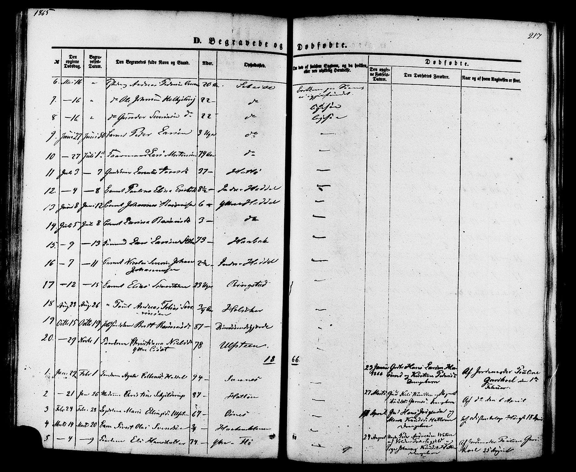 Ministerialprotokoller, klokkerbøker og fødselsregistre - Møre og Romsdal, AV/SAT-A-1454/509/L0105: Parish register (official) no. 509A03, 1848-1882, p. 217