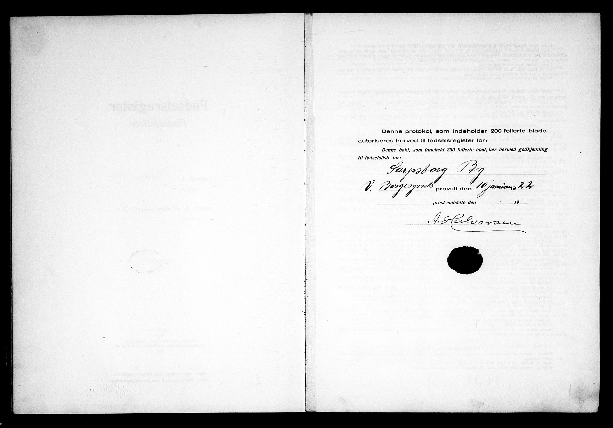 Sarpsborg prestekontor Kirkebøker, SAO/A-2006/J/Ja/L0002: Birth register no. 2, 1922-1928