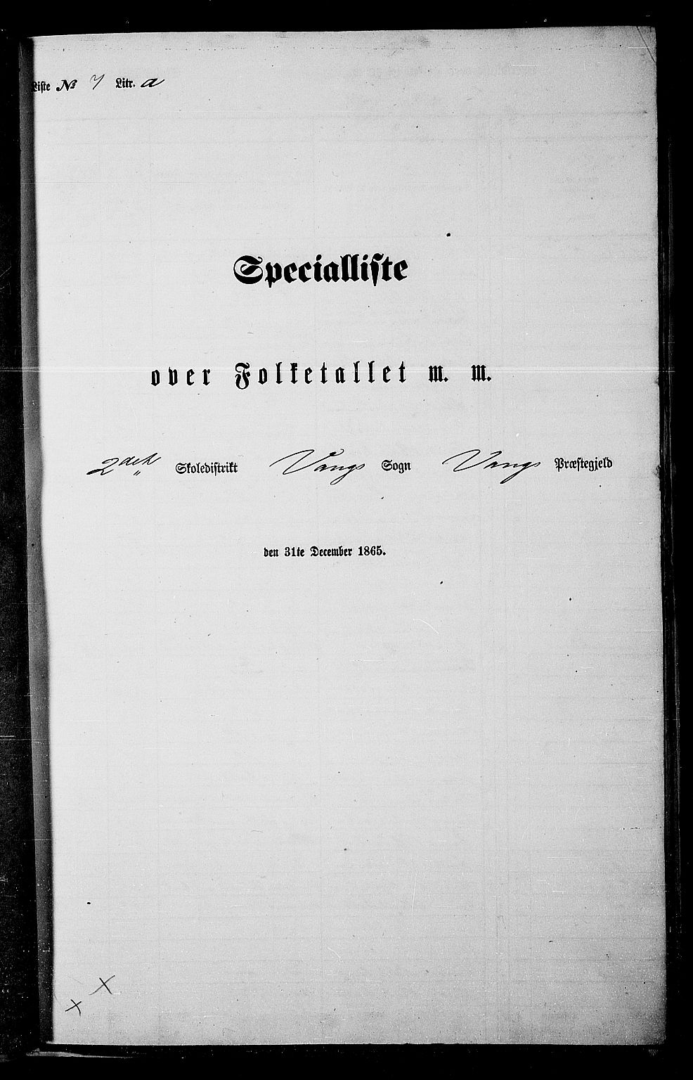 RA, 1865 census for Vang/Vang og Furnes, 1865, p. 177