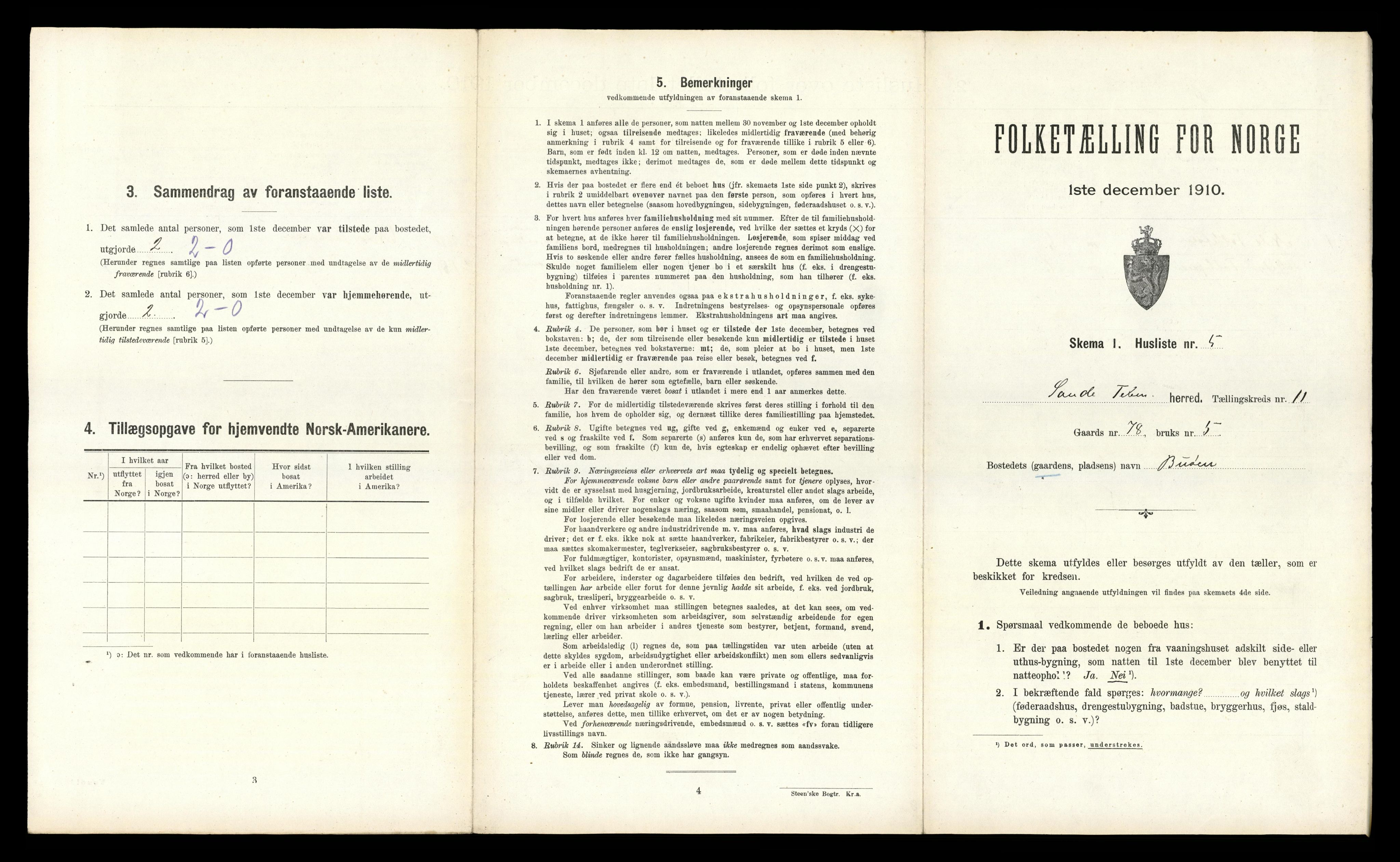 RA, 1910 census for Sauherad, 1910, p. 1153