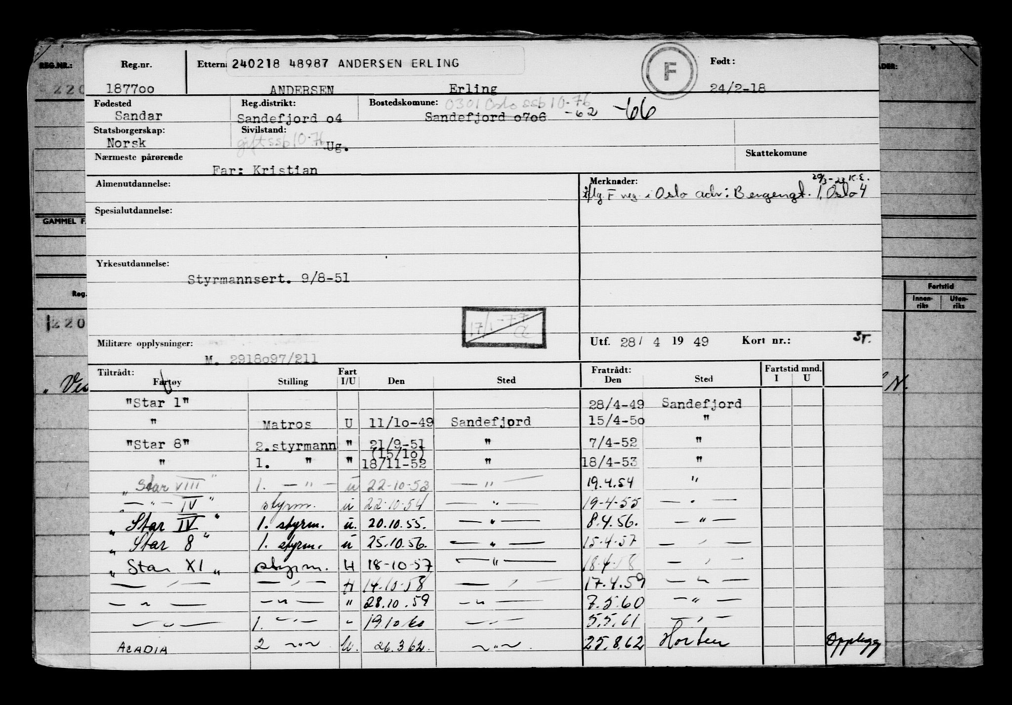 Direktoratet for sjømenn, AV/RA-S-3545/G/Gb/L0155: Hovedkort, 1918, p. 700