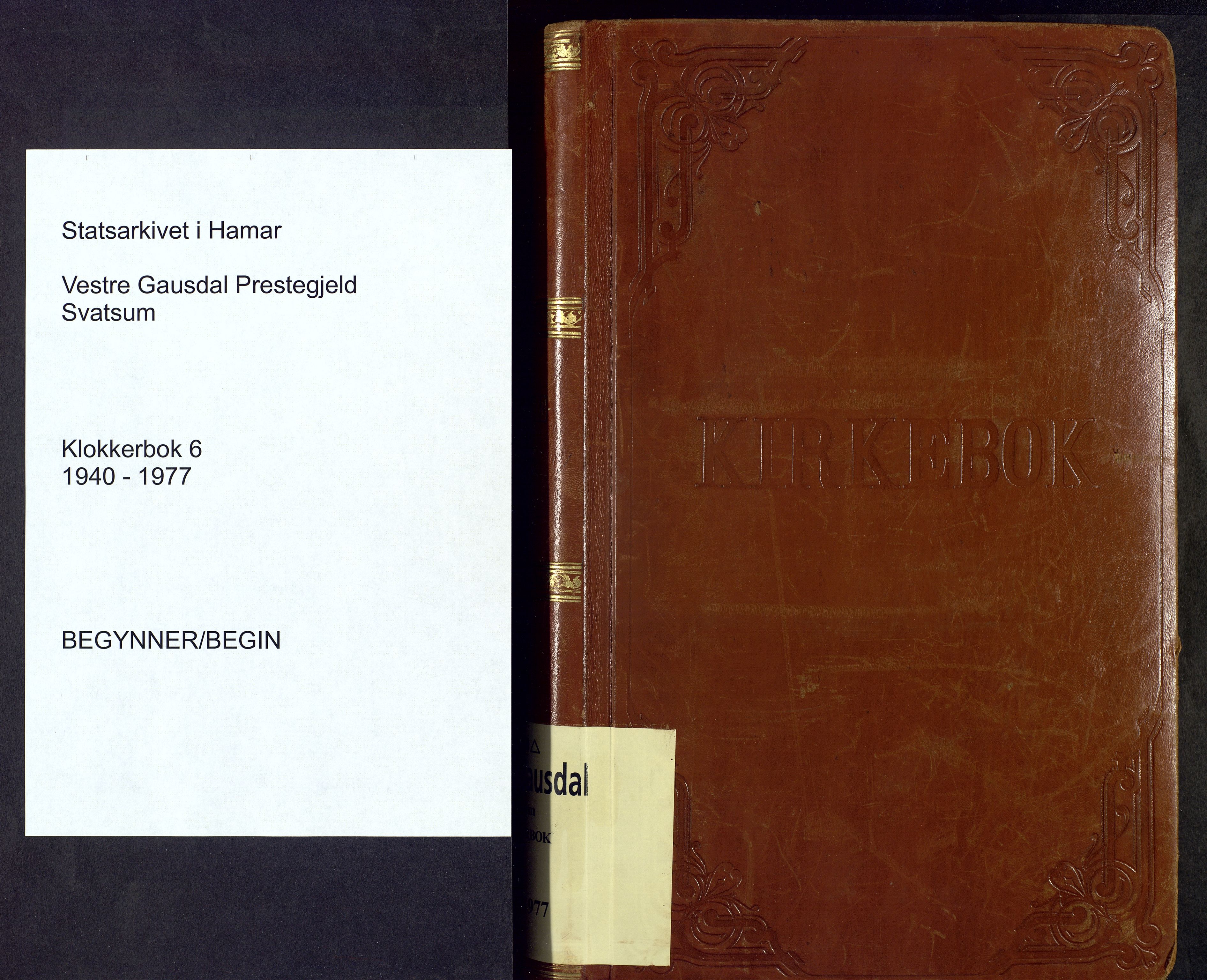 Vestre Gausdal prestekontor, SAH/PREST-094/H/Ha/Hab/L0006: Parish register (copy) no. 6, 1940-1977