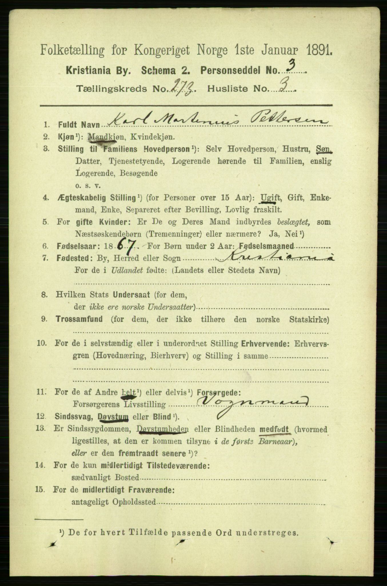 RA, 1891 census for 0301 Kristiania, 1891, p. 165855