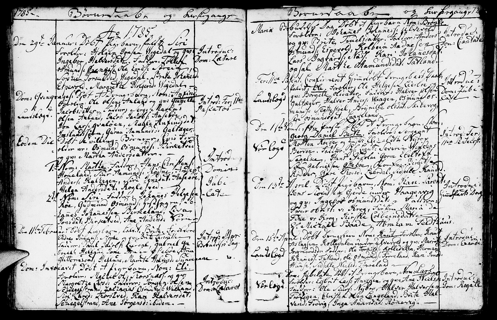 Vikedal sokneprestkontor, SAST/A-101840/01/IV: Parish register (official) no. A 2, 1779-1817, p. 72