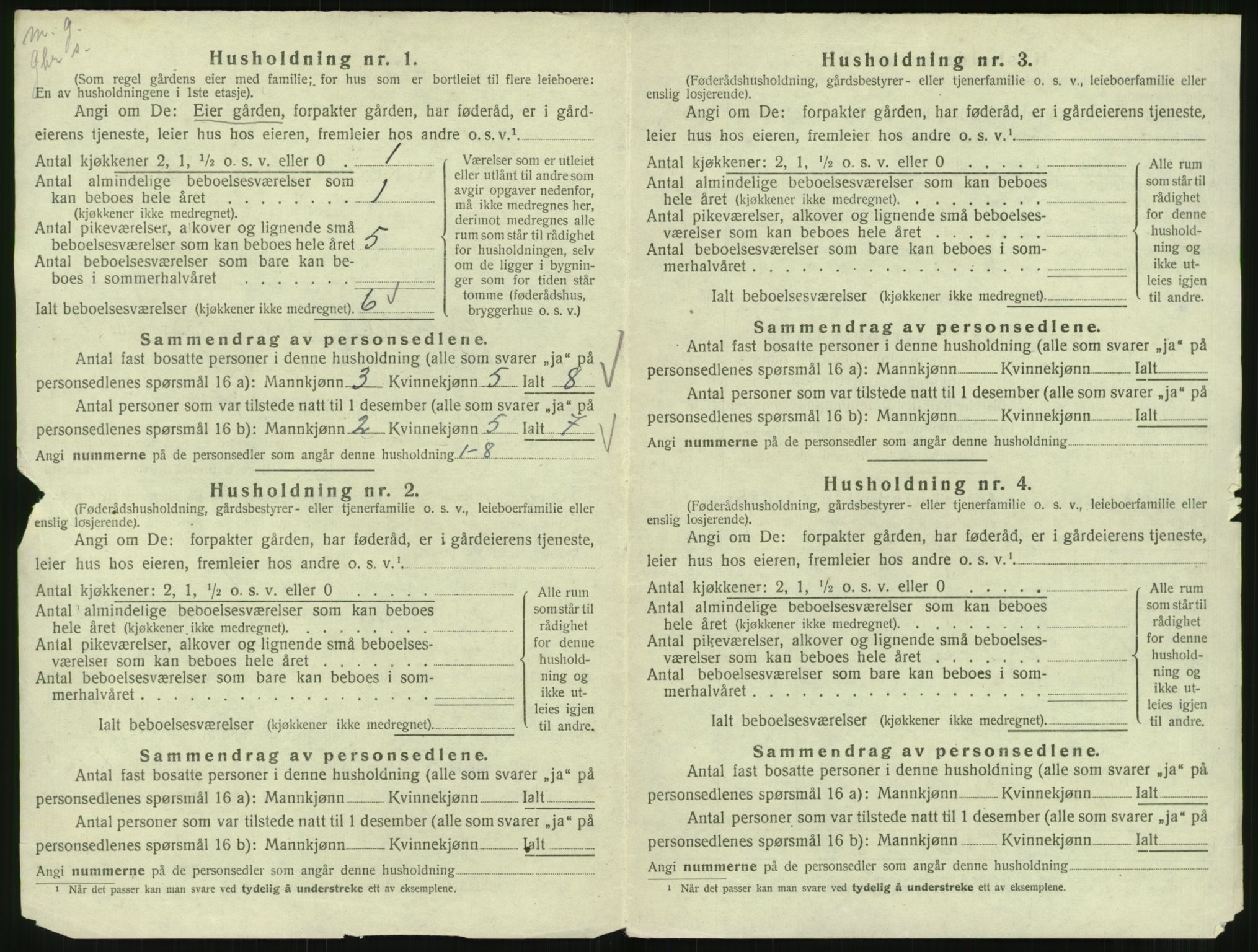 SAT, 1920 census for Øksendal, 1920, p. 26