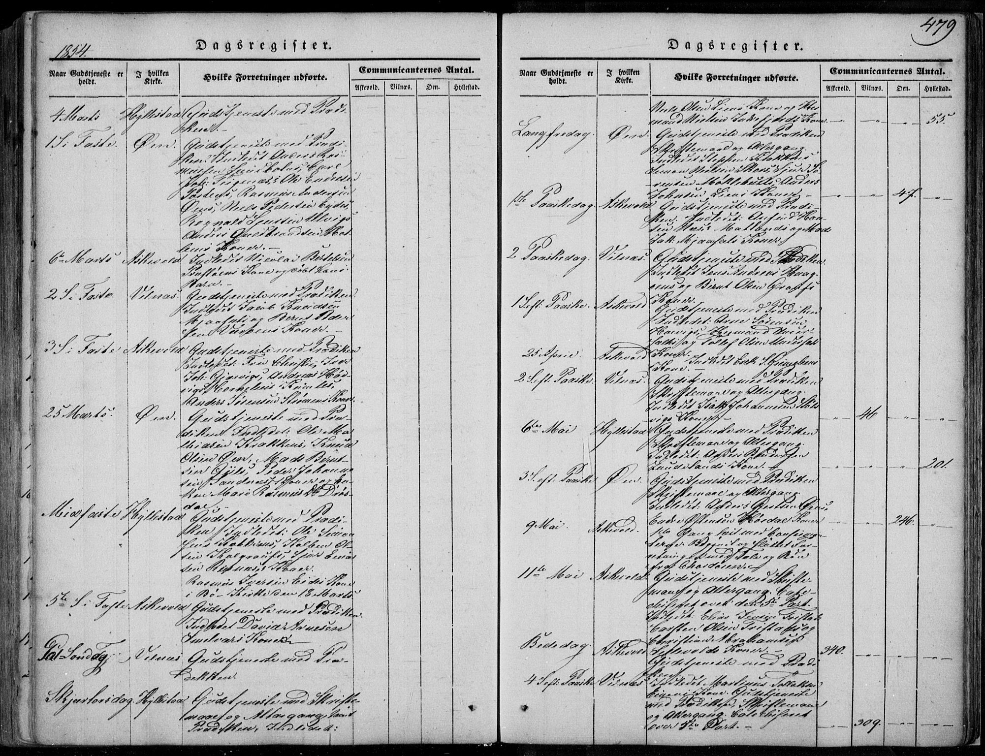 Askvoll sokneprestembete, SAB/A-79501/H/Haa/Haaa/L0011/0002: Parish register (official) no. A 11 II, 1845-1878, p. 479