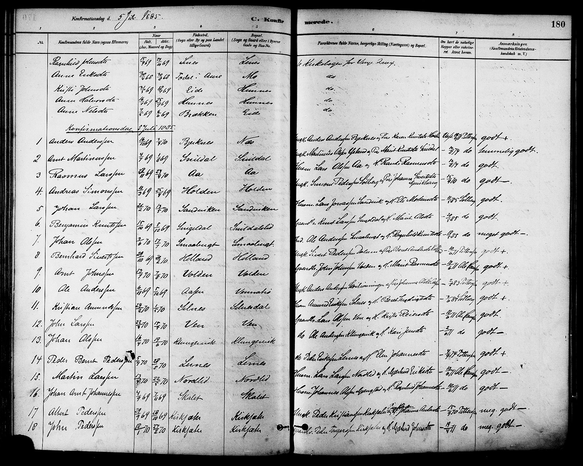 Ministerialprotokoller, klokkerbøker og fødselsregistre - Sør-Trøndelag, SAT/A-1456/630/L0496: Parish register (official) no. 630A09, 1879-1895, p. 180