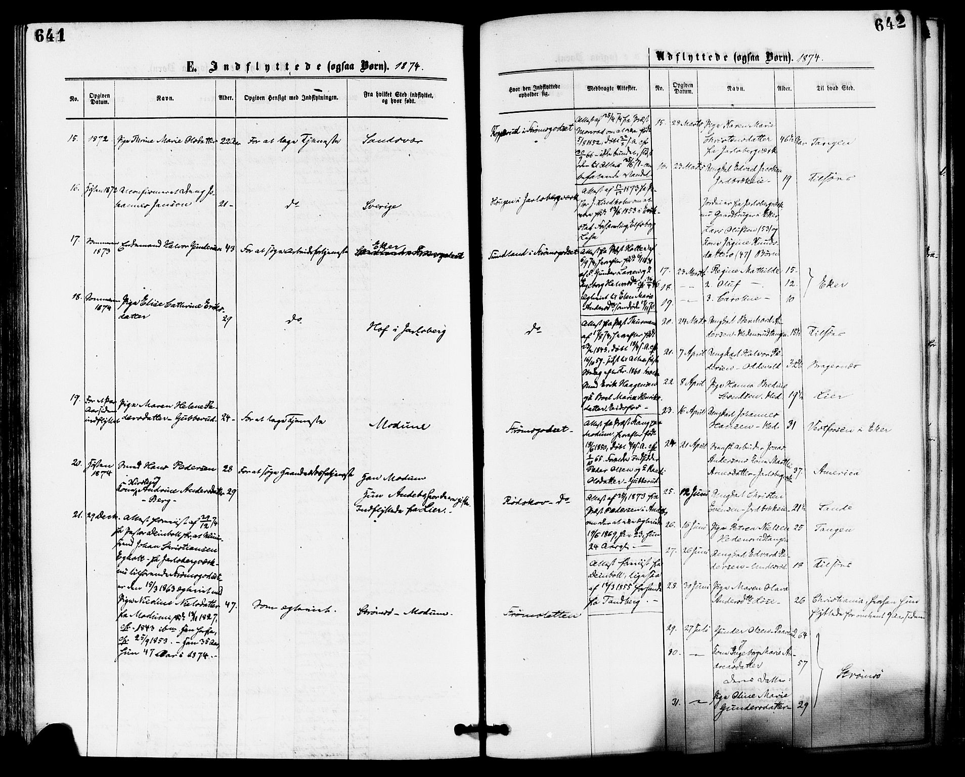 Skoger kirkebøker, AV/SAKO-A-59/F/Fa/L0005: Parish register (official) no. I 5, 1873-1884, p. 641-642