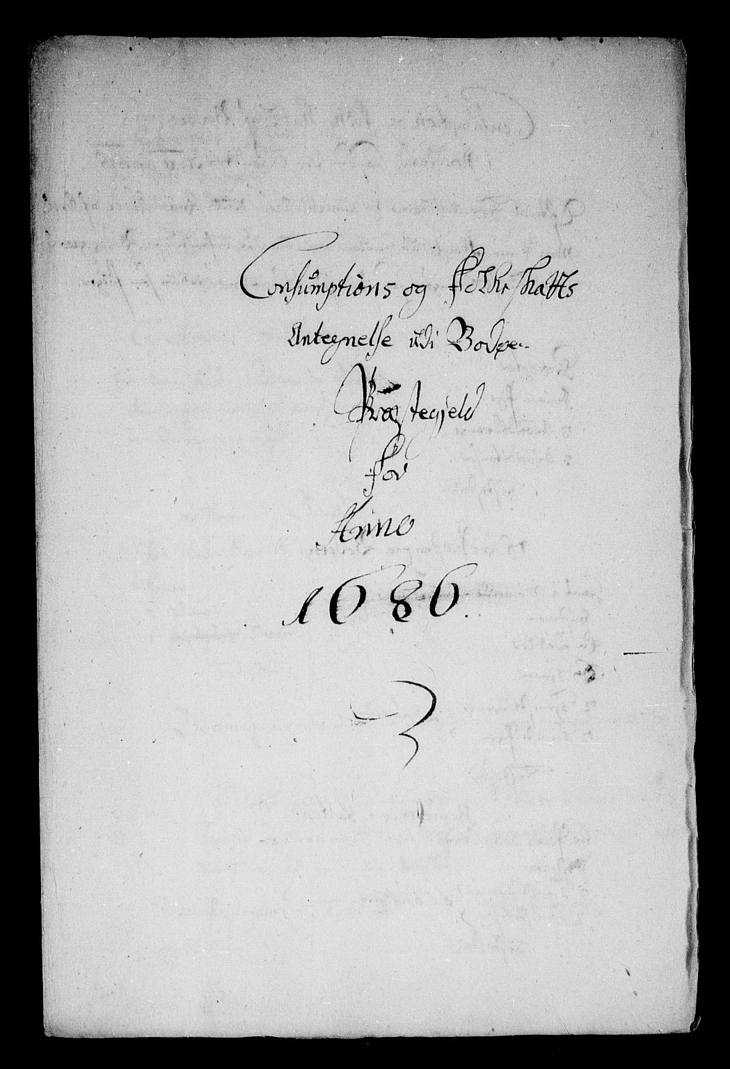 Rentekammeret inntil 1814, Reviderte regnskaper, Stiftamtstueregnskaper, Trondheim stiftamt og Nordland amt, AV/RA-EA-6044/R/Rg/L0085: Trondheim stiftamt og Nordland amt, 1686