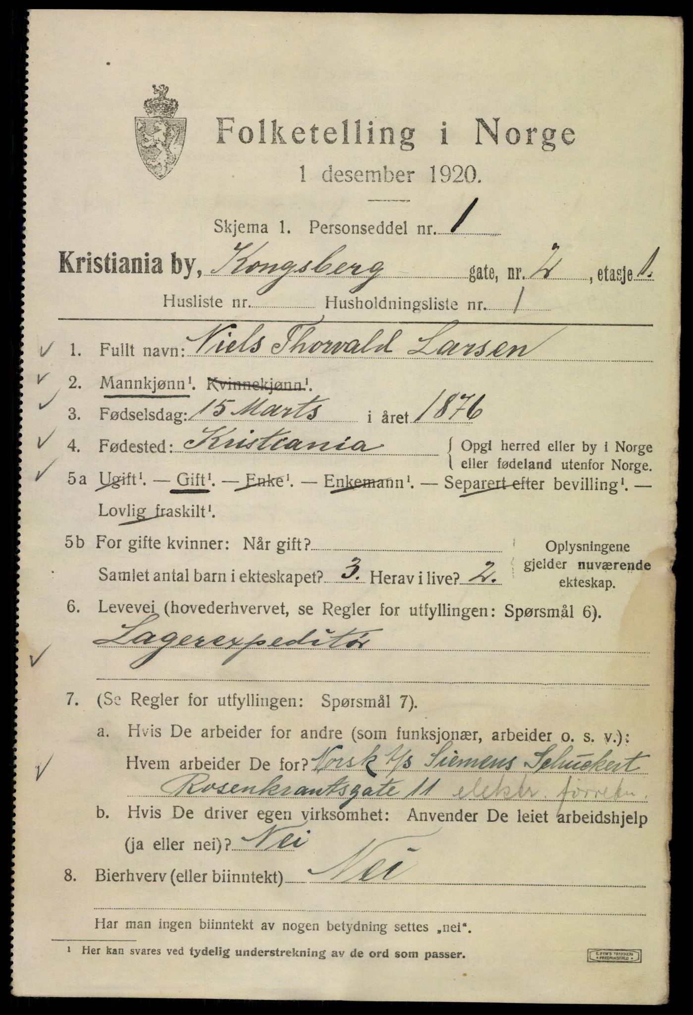 SAO, 1920 census for Kristiania, 1920, p. 346737