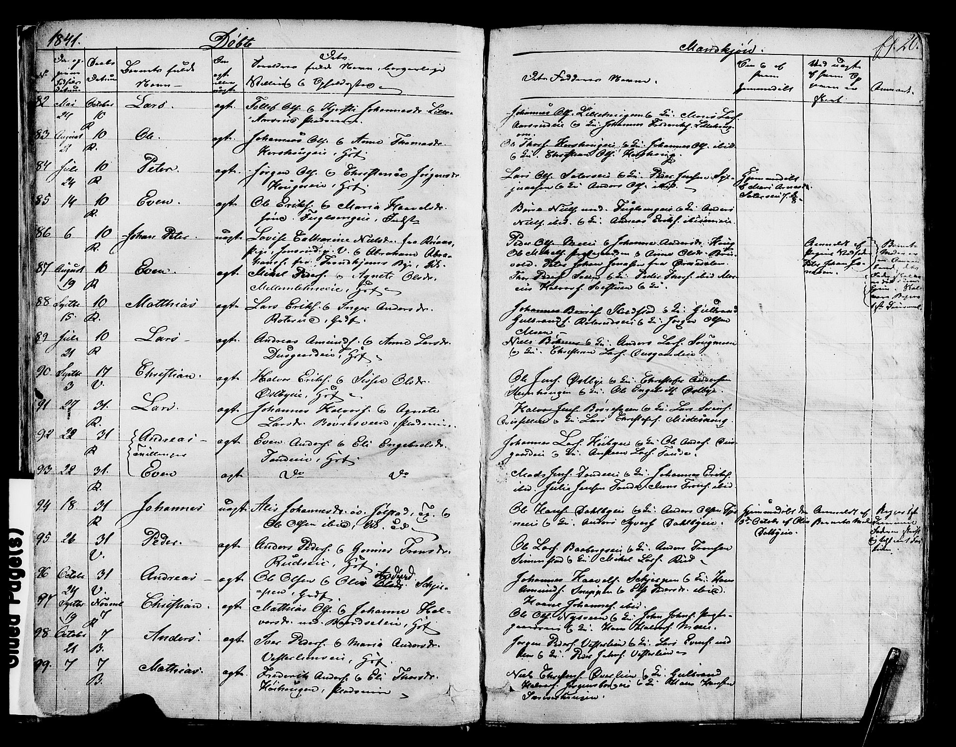 Ringsaker prestekontor, AV/SAH-PREST-014/K/Ka/L0008: Parish register (official) no. 8, 1837-1850, p. 20