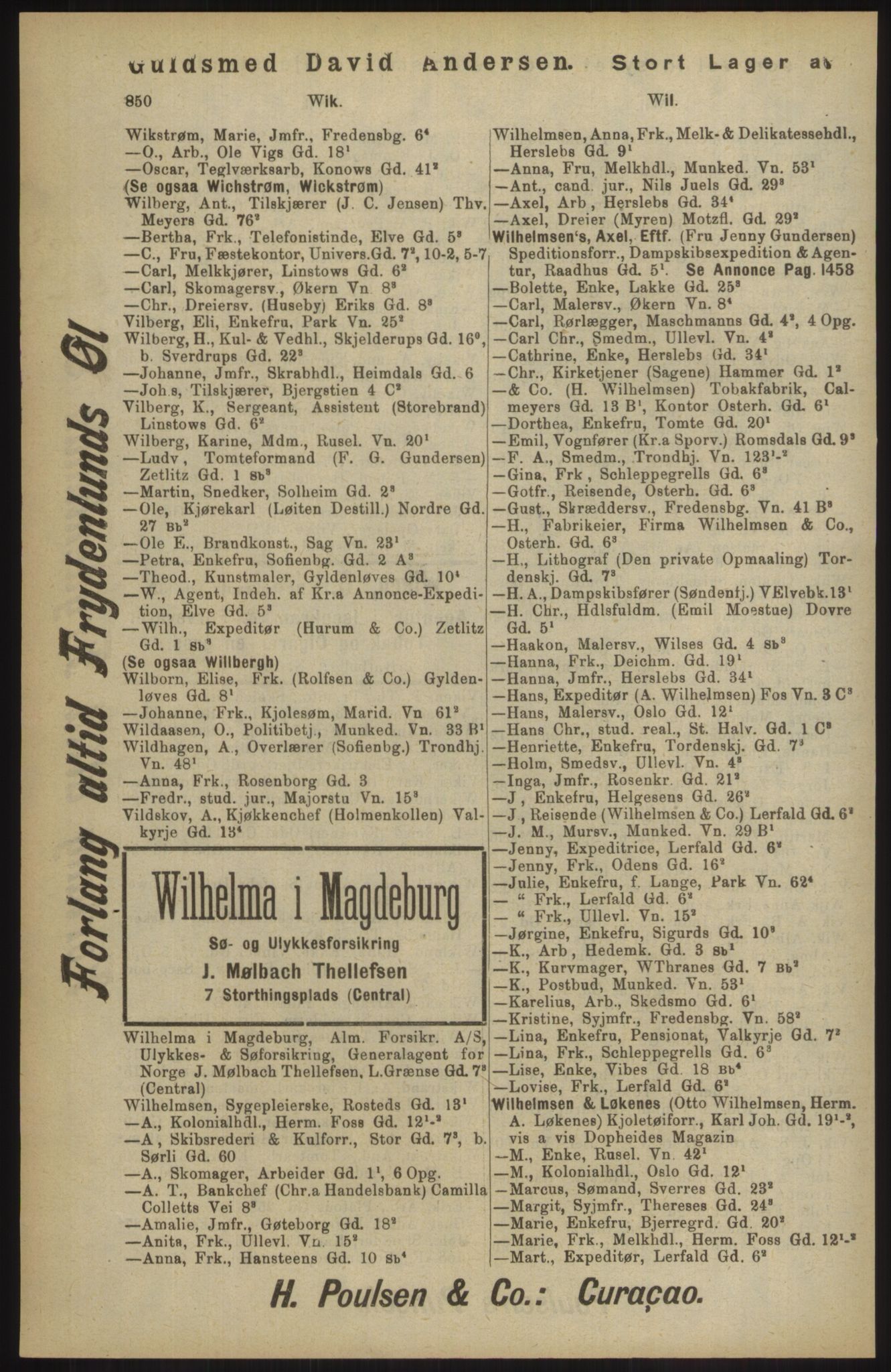 Kristiania/Oslo adressebok, PUBL/-, 1904, p. 850