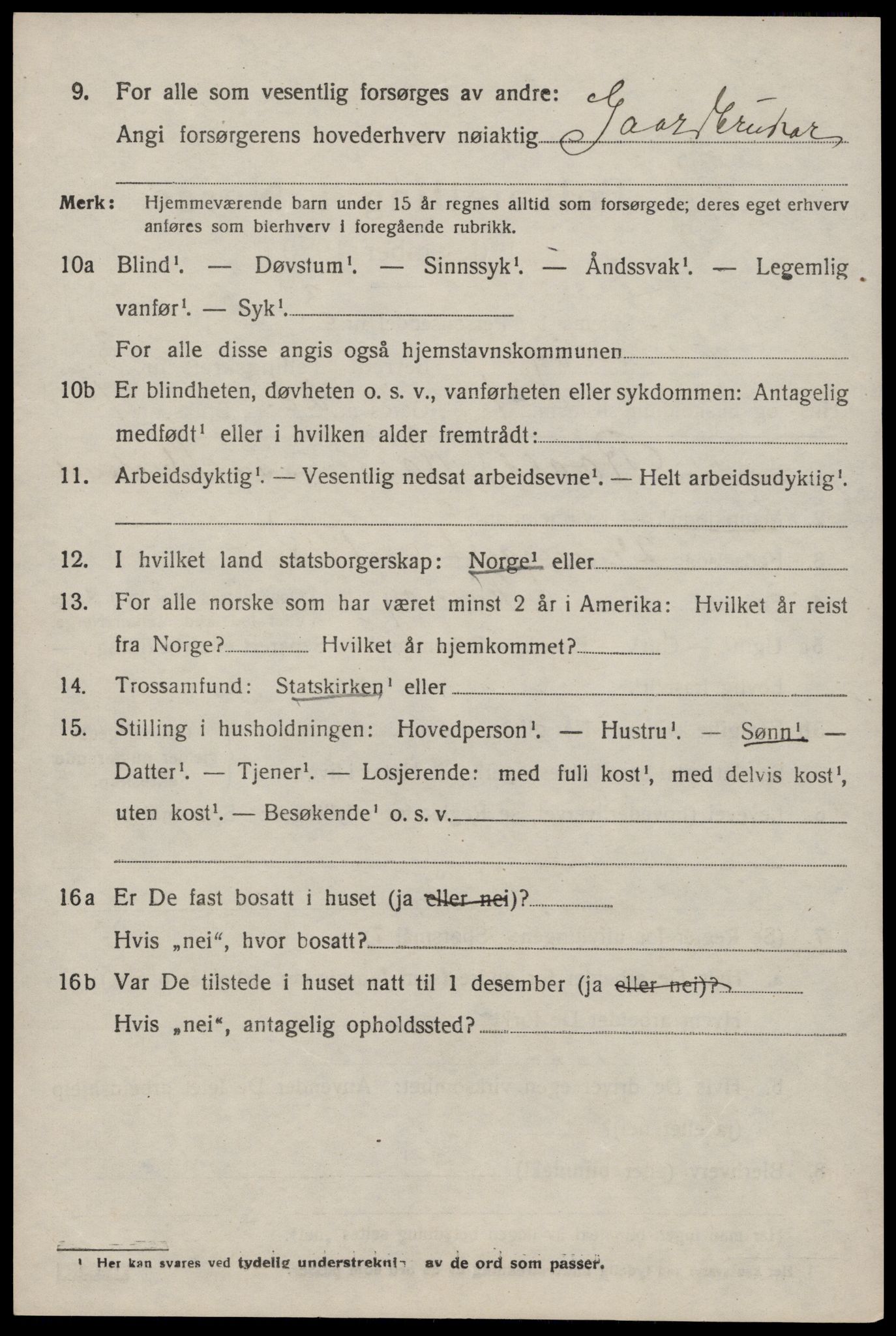 SAST, 1920 census for Finnøy, 1920, p. 2175