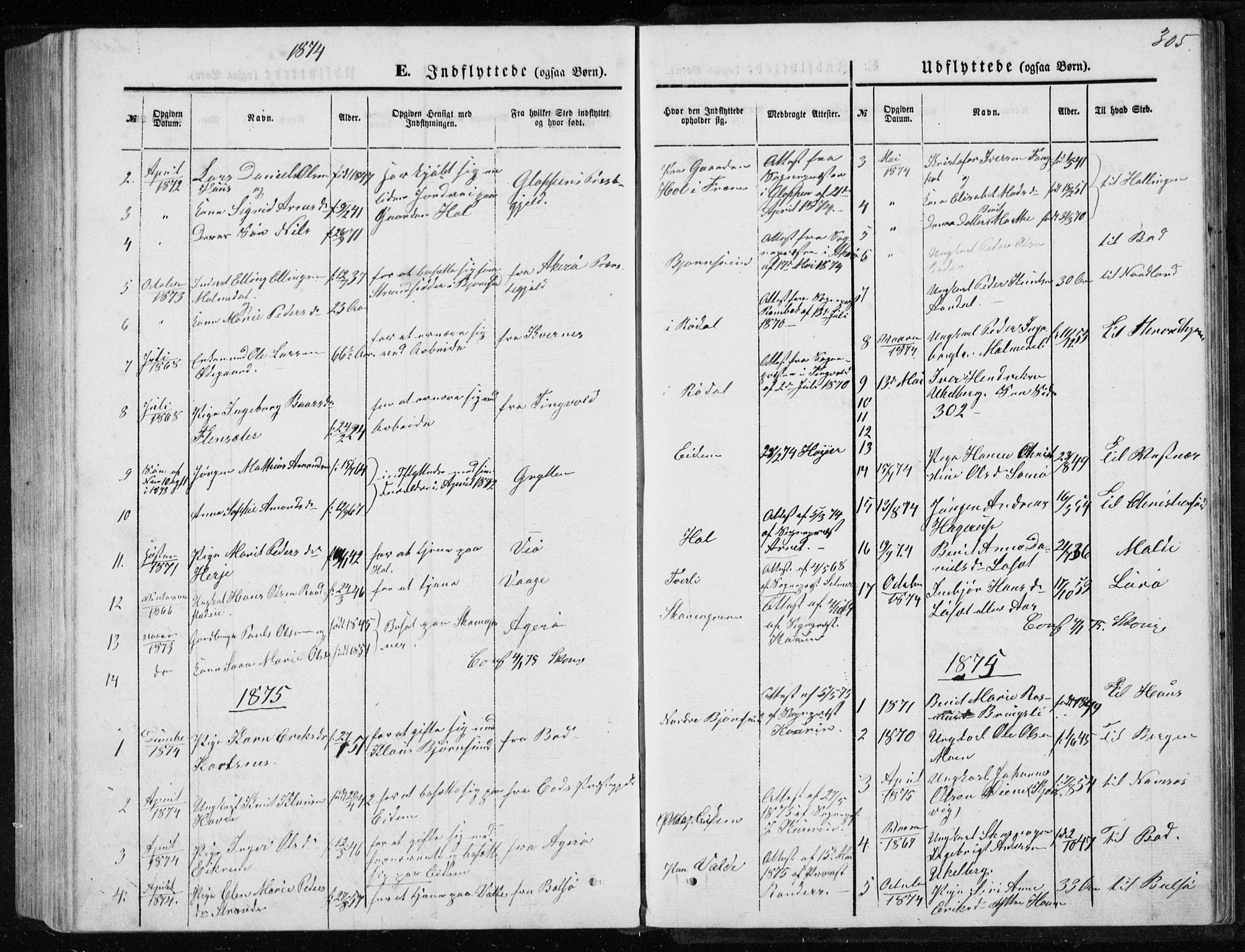 Ministerialprotokoller, klokkerbøker og fødselsregistre - Møre og Romsdal, AV/SAT-A-1454/565/L0754: Parish register (copy) no. 565C03, 1870-1896, p. 305