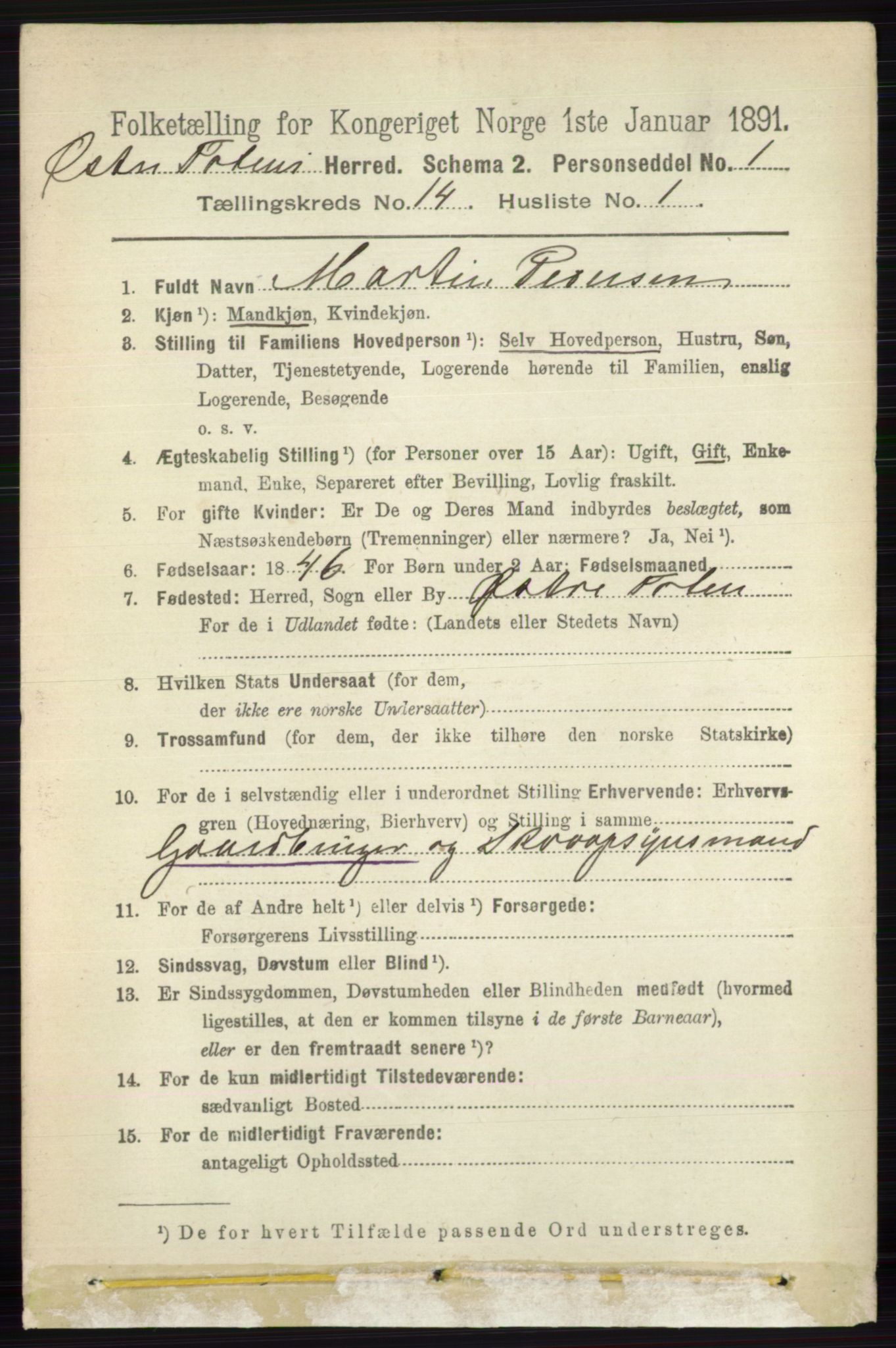 RA, 1891 census for 0528 Østre Toten, 1891, p. 9064