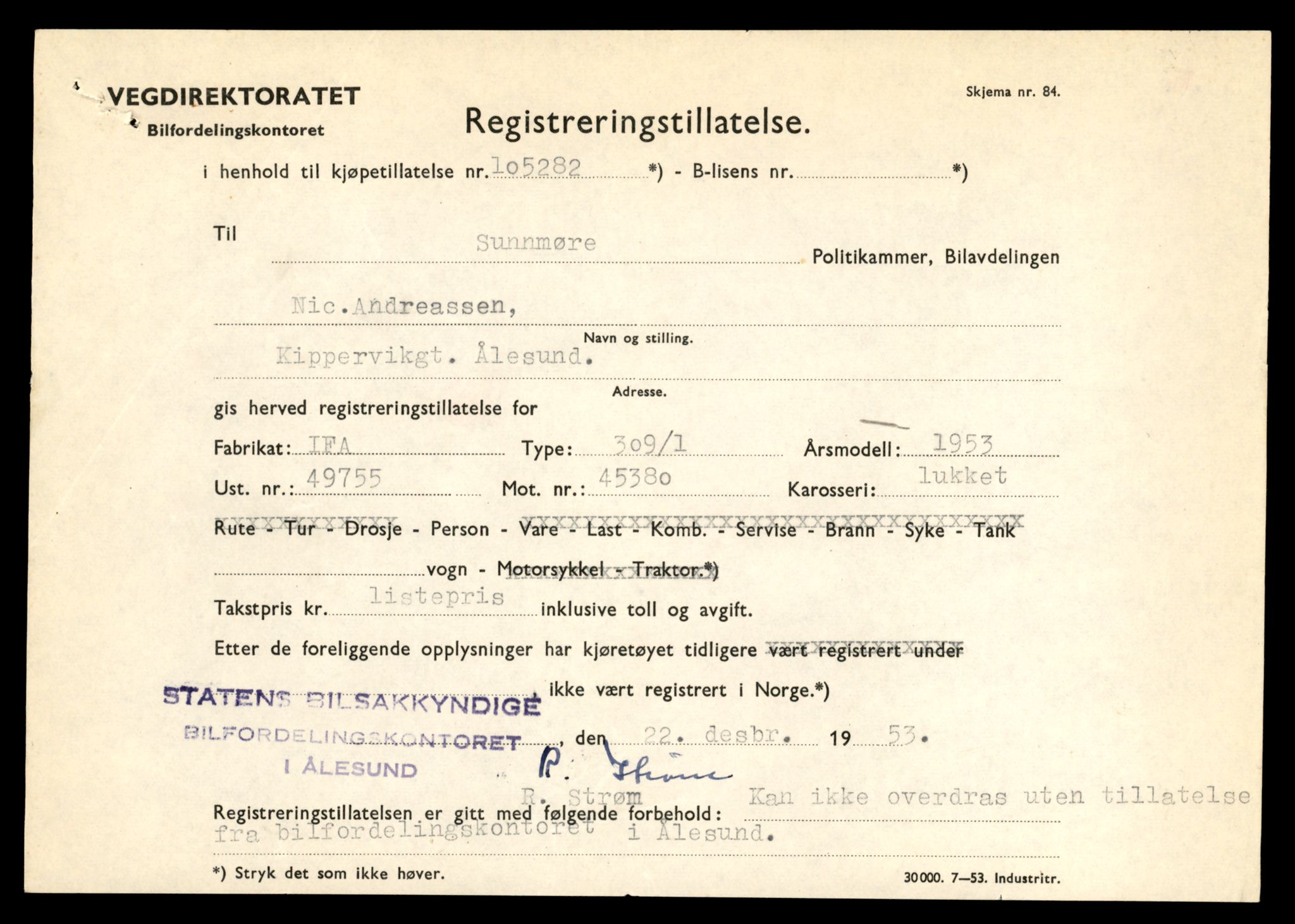 Møre og Romsdal vegkontor - Ålesund trafikkstasjon, AV/SAT-A-4099/F/Fe/L0045: Registreringskort for kjøretøy T 14320 - T 14444, 1927-1998, p. 575