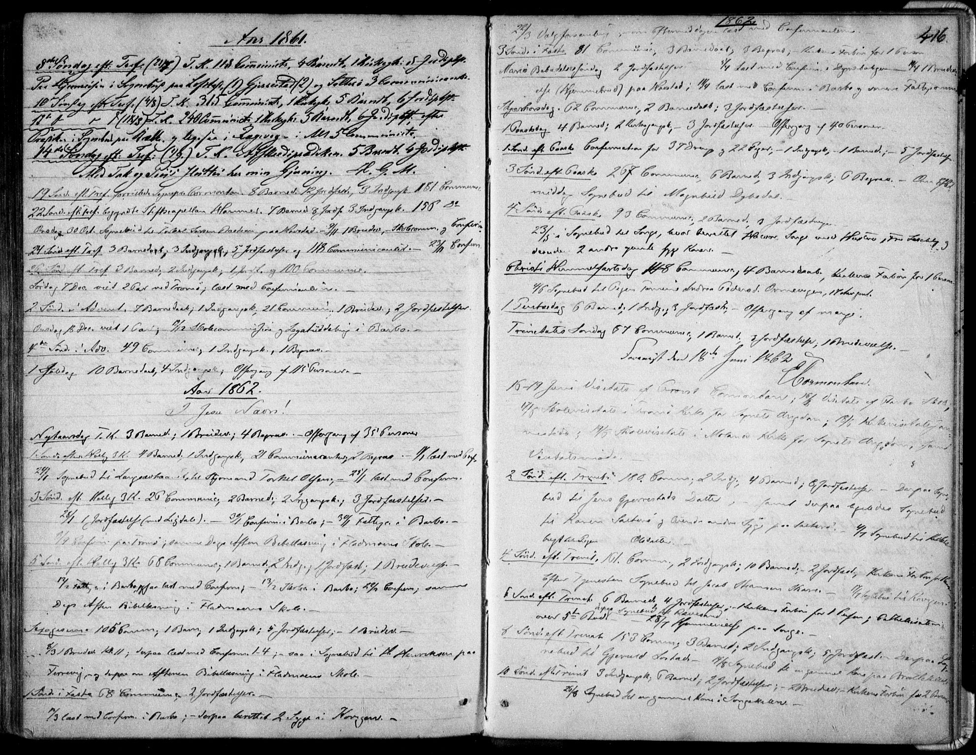 Tromøy sokneprestkontor, AV/SAK-1111-0041/F/Fa/L0006: Parish register (official) no. A 6, 1855-1863, p. 416