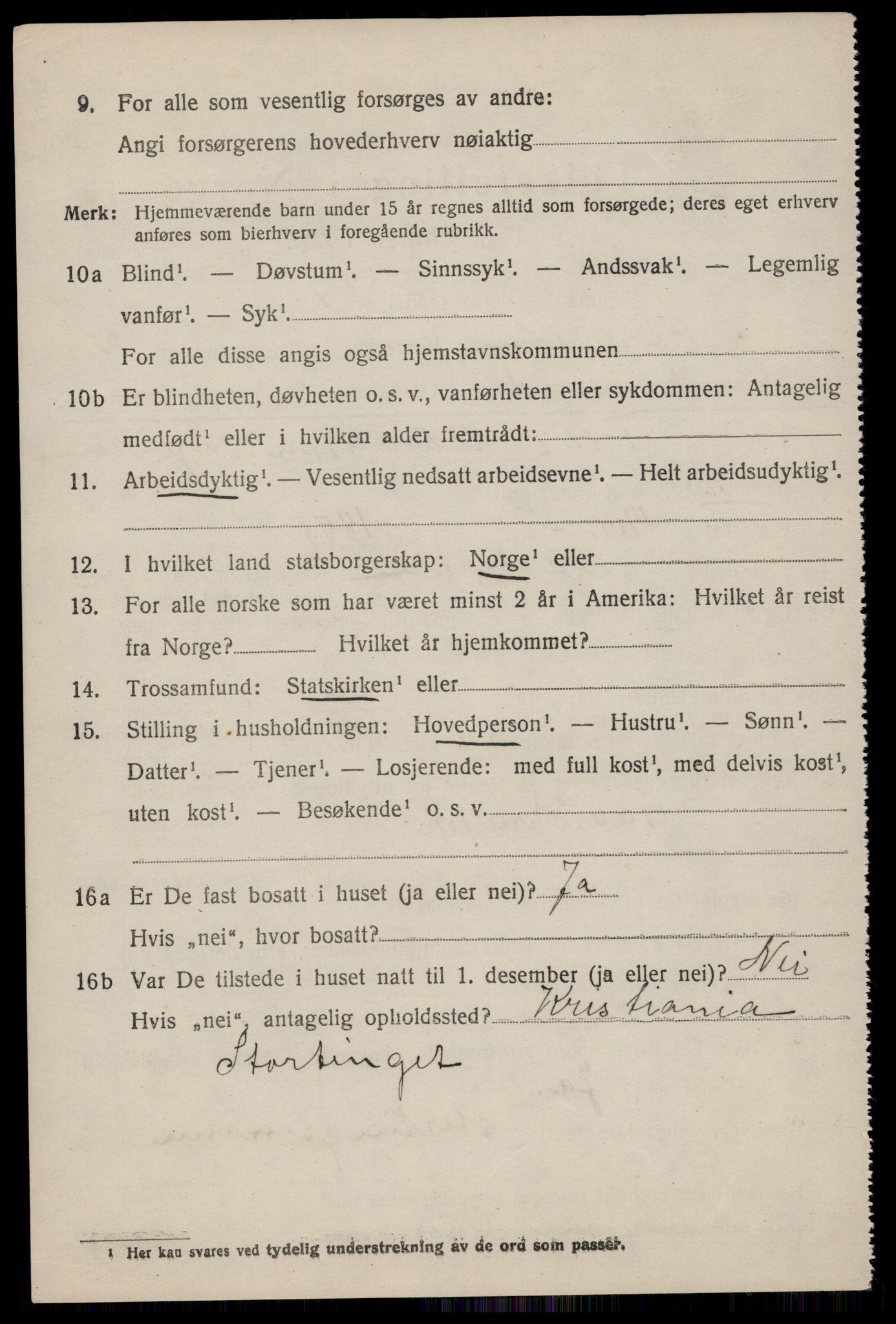 SAST, 1920 census for Bjerkreim, 1920, p. 865