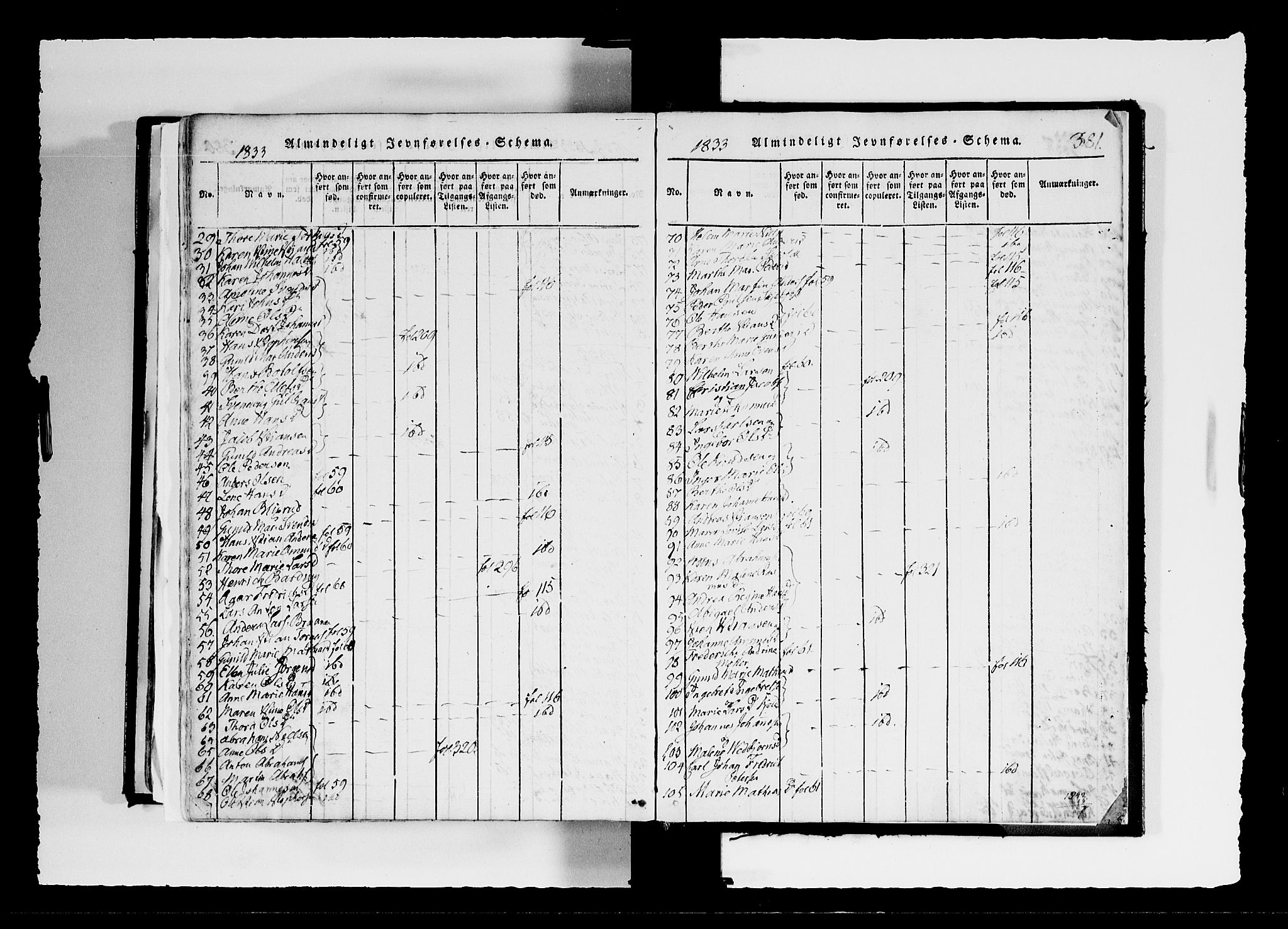 Hobøl prestekontor Kirkebøker, AV/SAO-A-2002/F/Fa/L0002: Parish register (official) no. I 2, 1814-1841, p. 381