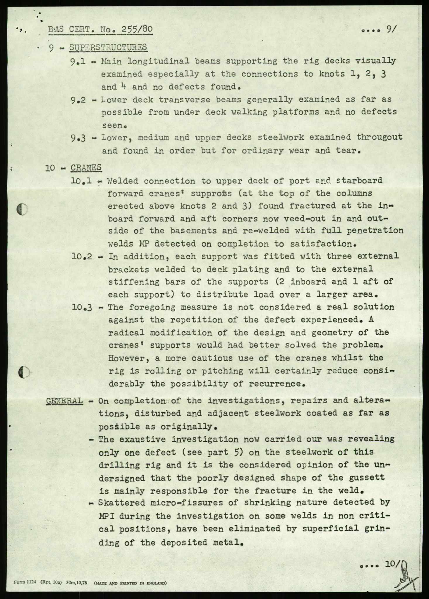 Justisdepartementet, Granskningskommisjonen ved Alexander Kielland-ulykken 27.3.1980, AV/RA-S-1165/D/L0023: Æ Øvrige Pentagone-rigger (Doku.liste + Æ1-Æ2, Æ4 av 4  - Æ3 mangler)/ ALK - SINTEF-undersøkelse av bruddflater og materialer (STF01 F80008), 1980-1981, p. 26