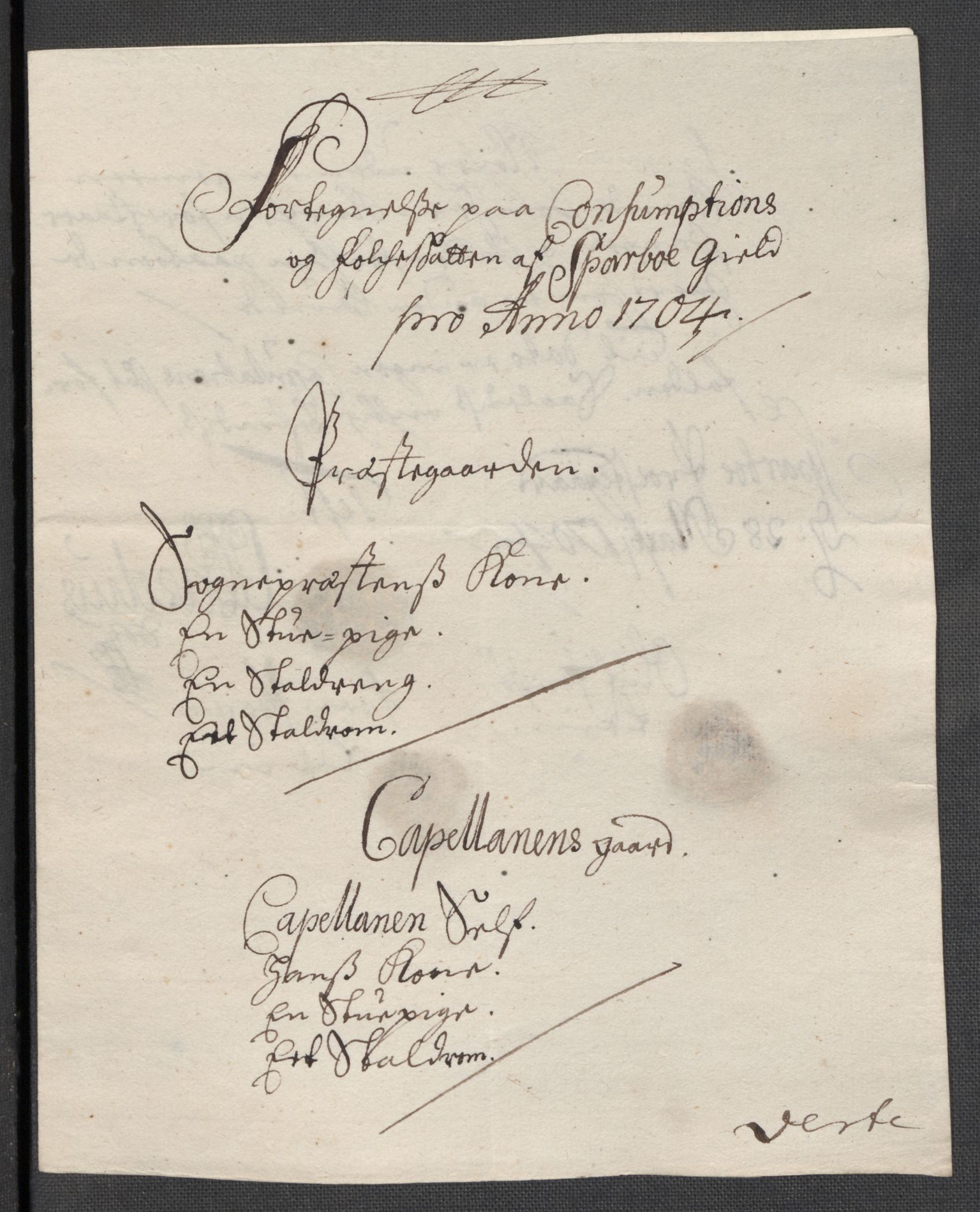 Rentekammeret inntil 1814, Reviderte regnskaper, Fogderegnskap, AV/RA-EA-4092/R63/L4313: Fogderegnskap Inderøy, 1703-1704, p. 496