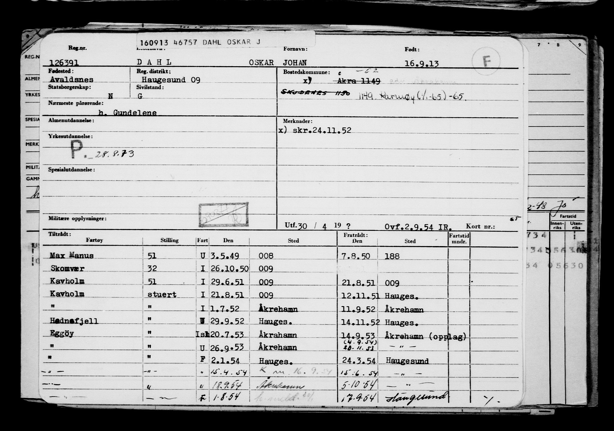 Direktoratet for sjømenn, AV/RA-S-3545/G/Gb/L0115: Hovedkort, 1913, p. 269