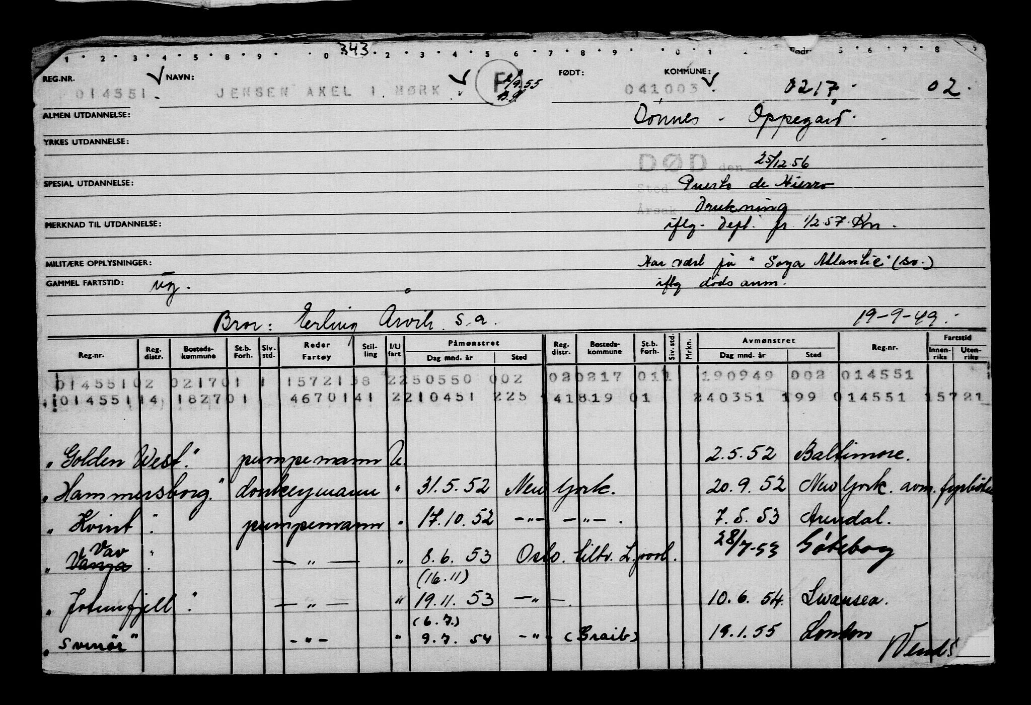 Direktoratet for sjømenn, AV/RA-S-3545/G/Gb/L0051: Hovedkort, 1903, p. 39