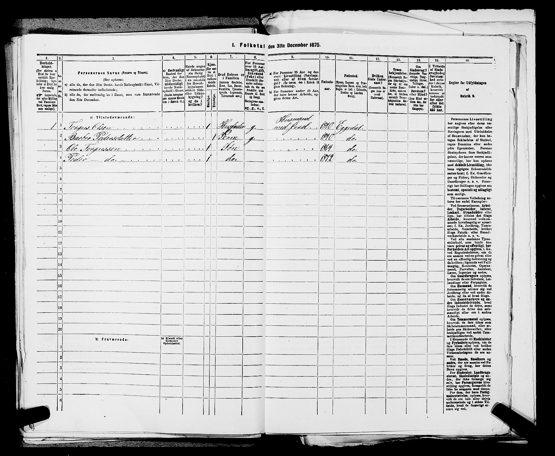 SAKO, 1875 census for 0621P Sigdal, 1875, p. 1999