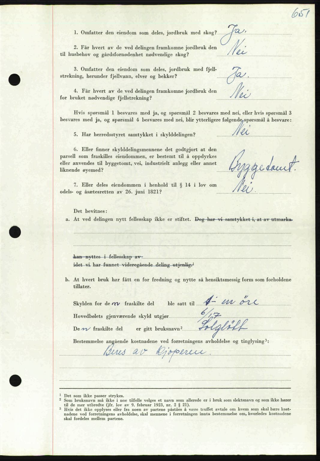 Orkdal sorenskriveri, SAT/A-4169/1/2/2C: Mortgage book no. A, 1947-1947, Diary no: : 1421/1947