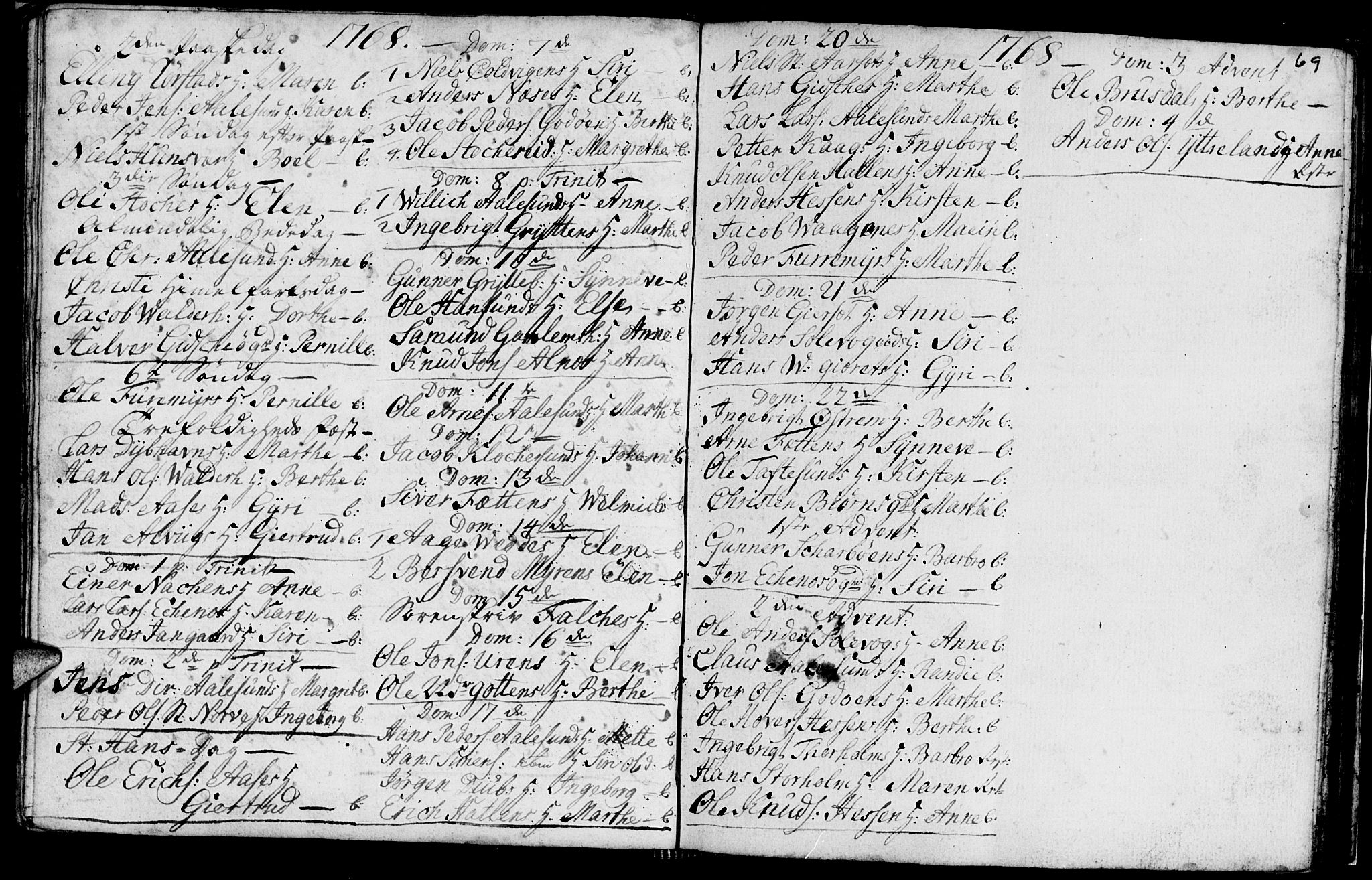 Ministerialprotokoller, klokkerbøker og fødselsregistre - Møre og Romsdal, AV/SAT-A-1454/528/L0420: Parish register (copy) no. 528C01, 1764-1784, p. 69