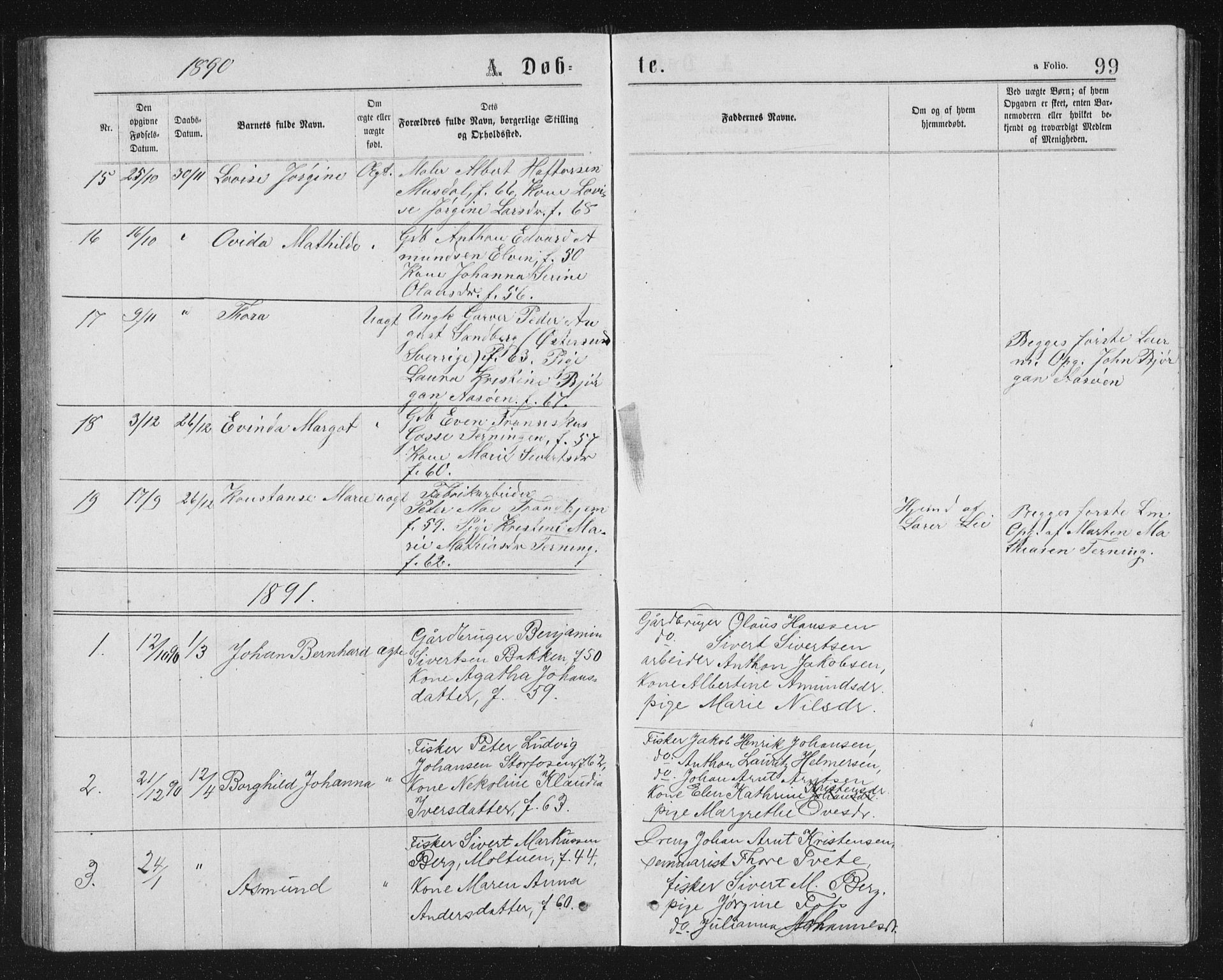 Ministerialprotokoller, klokkerbøker og fødselsregistre - Sør-Trøndelag, AV/SAT-A-1456/662/L0756: Parish register (copy) no. 662C01, 1869-1891, p. 99