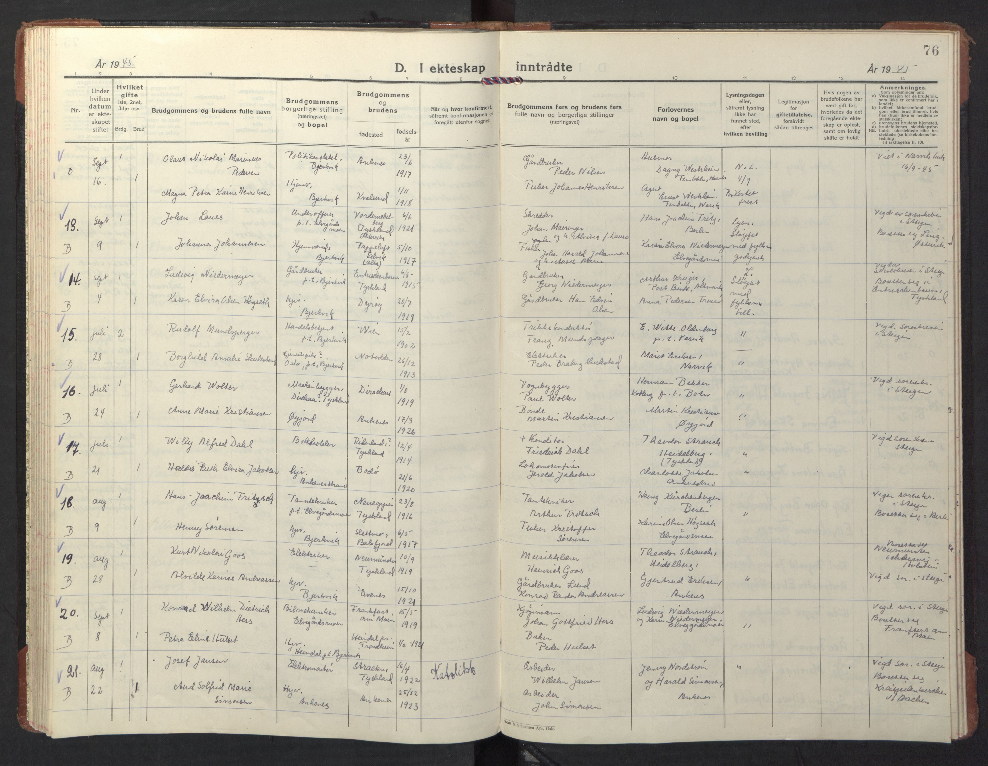 Ministerialprotokoller, klokkerbøker og fødselsregistre - Nordland, SAT/A-1459/866/L0948: Parish register (official) no. 866A11, 1929-1949, p. 76