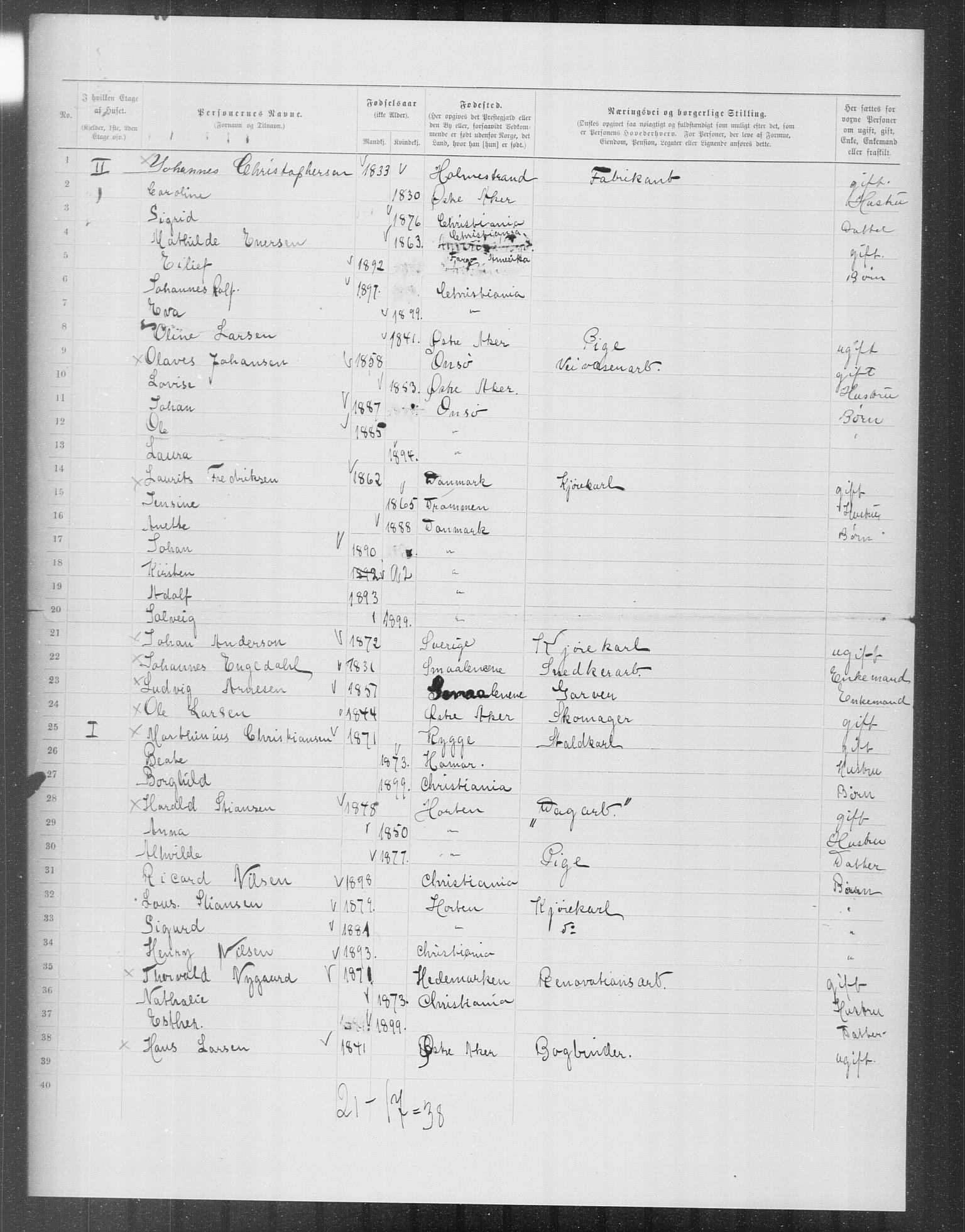 OBA, Municipal Census 1899 for Kristiania, 1899, p. 12747