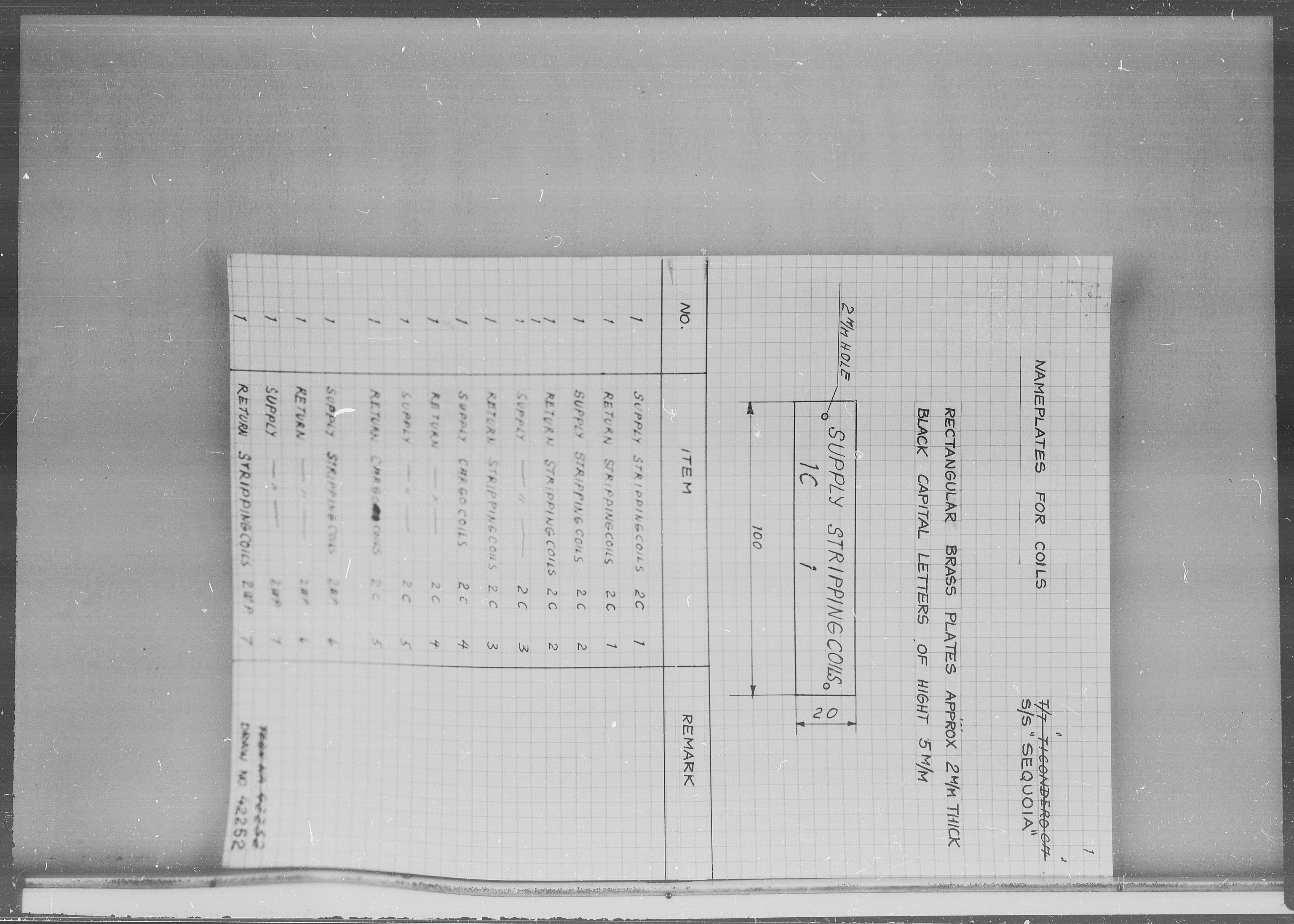 Kristiansand Mekaniske Verksted, SAK/D/0612/G/Ga/L0008: 36 mm mikrofilmruller, reprofoto av skipstegninger, byggenr. 222-229, p. 2