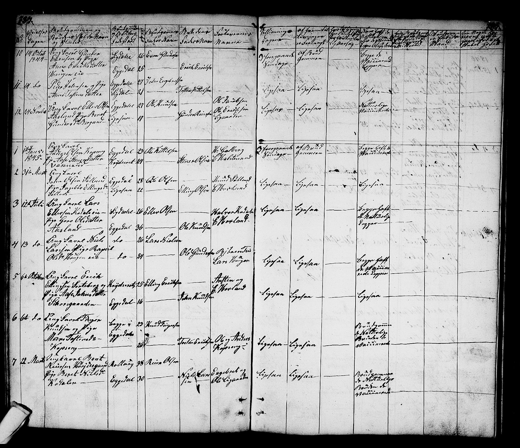 Sigdal kirkebøker, SAKO/A-245/G/Gb/L0001: Parish register (copy) no. II 1, 1841-1874, p. 184-185